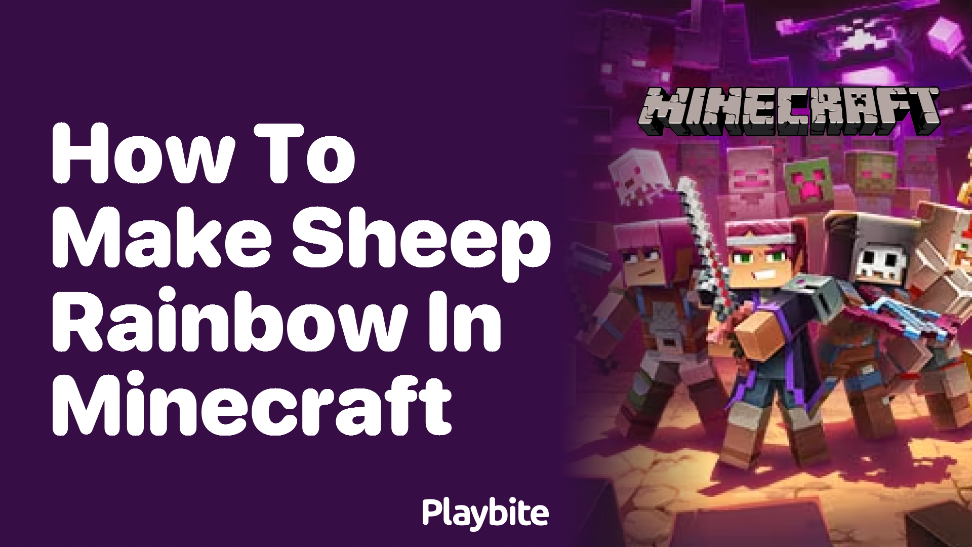 How To Make Sheep Rainbow In Minecraft Playbite