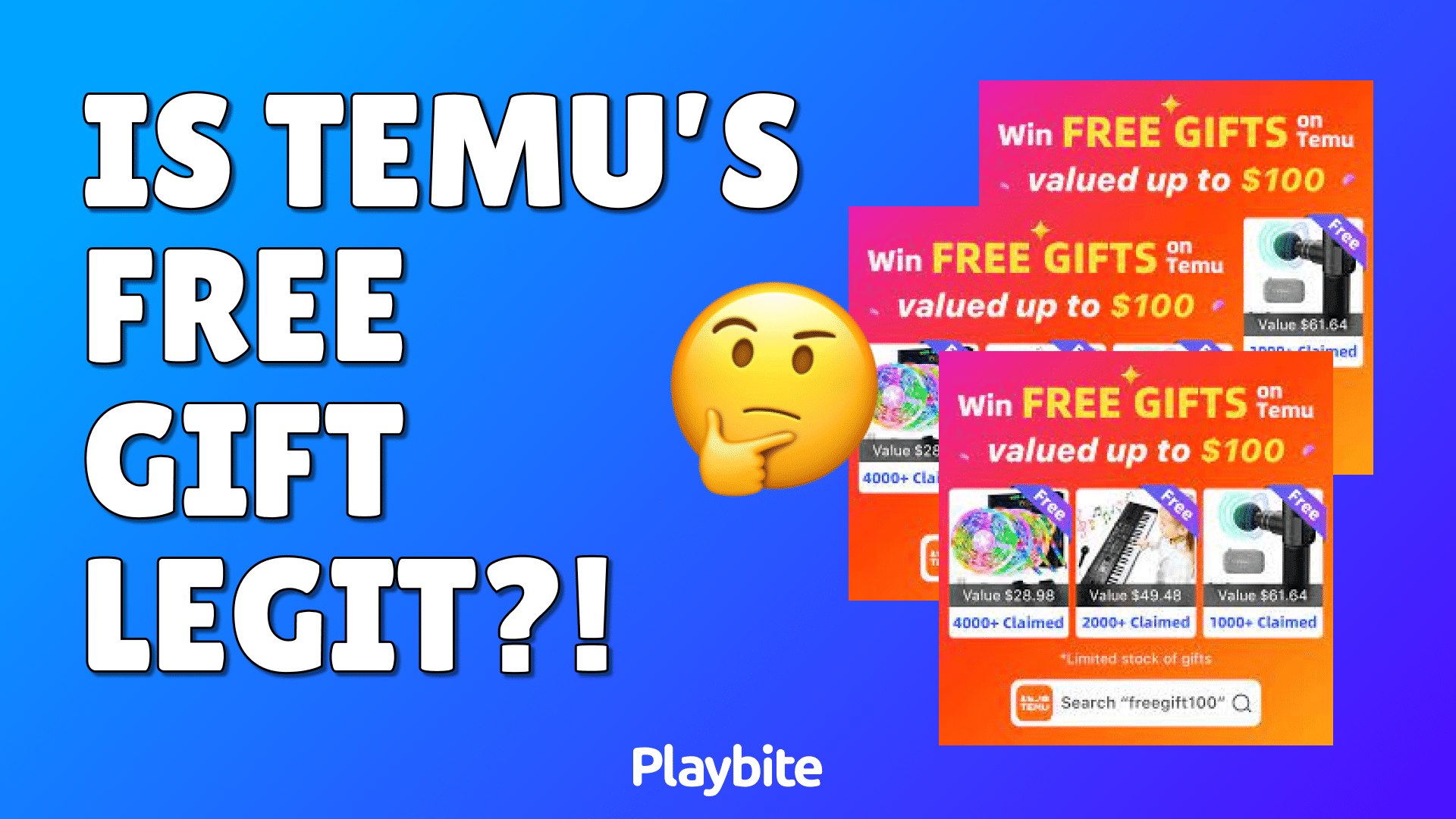 Is Temu's Free Gift Legit? - Playbite