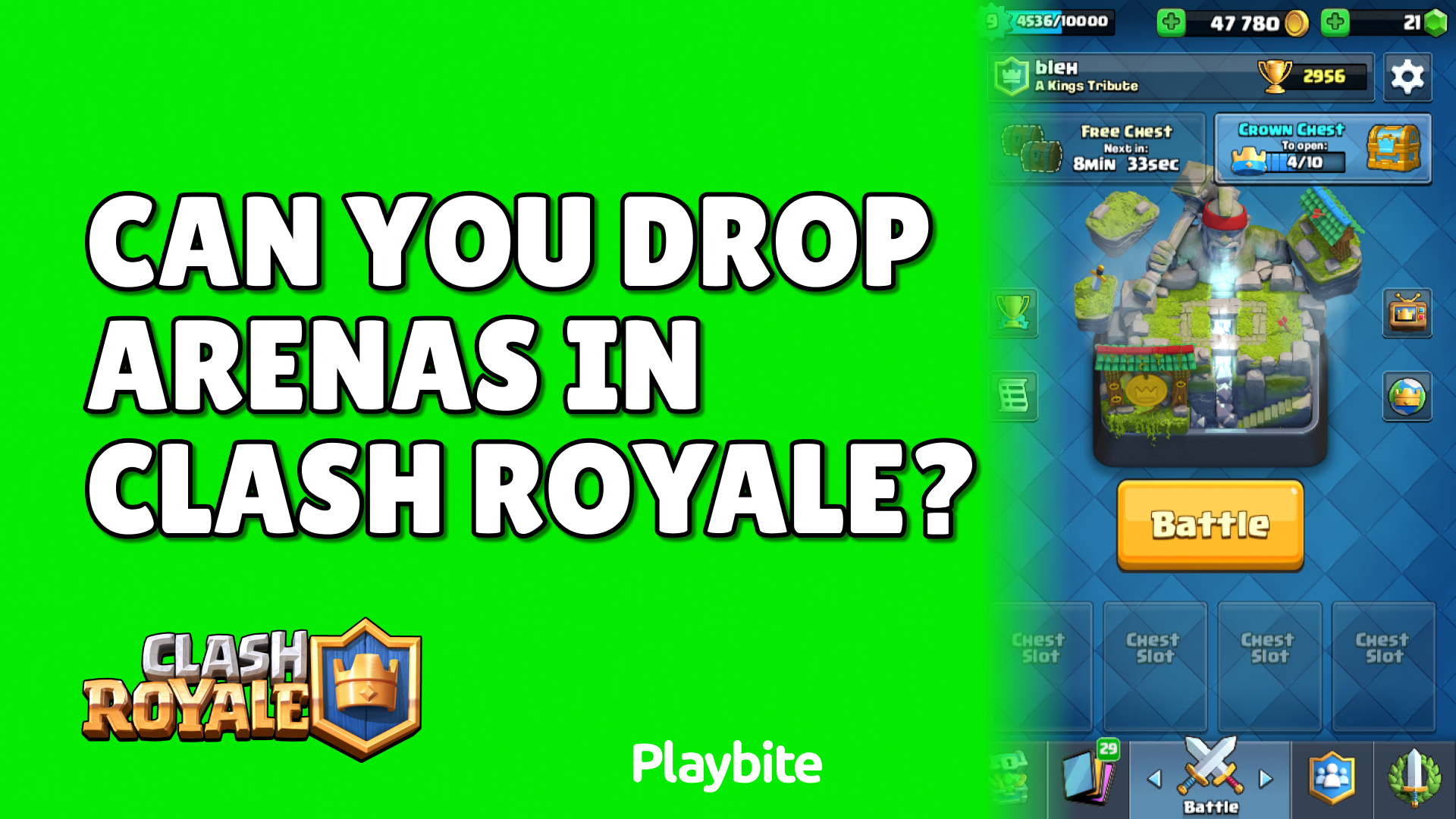 Can You Drop Arenas In Clash Royale Playbite