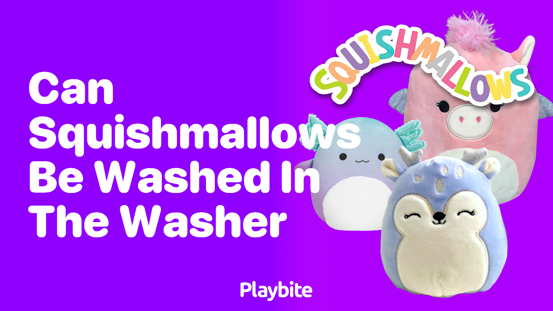 Can Squishmallows be washed in the washer?