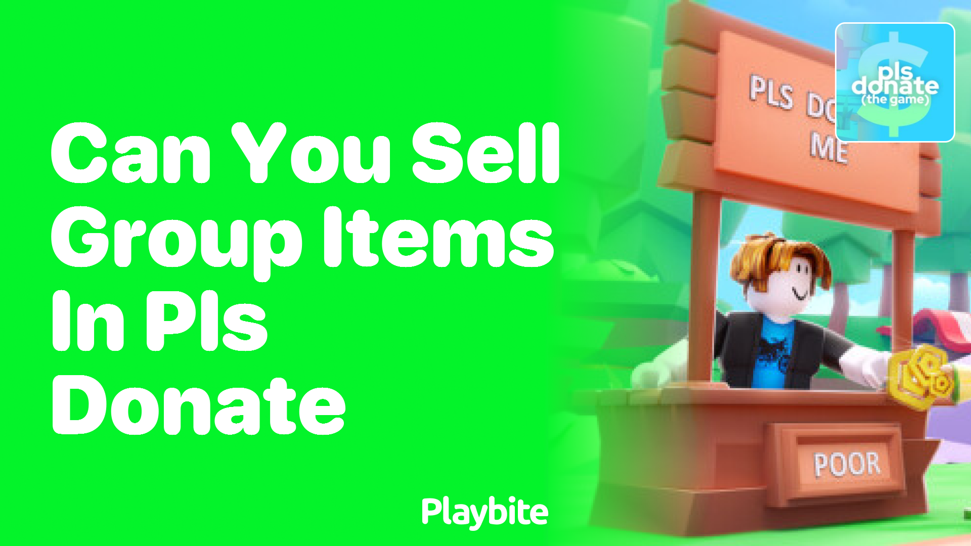 Can You Sell Group Items in PLS DONATE?