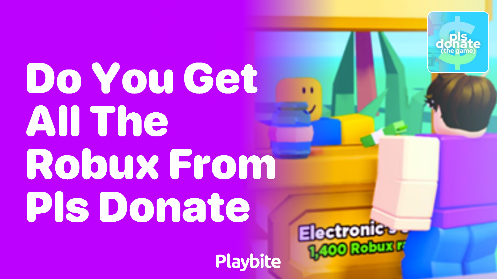 Do You Get All the Robux From PLS DONATE?