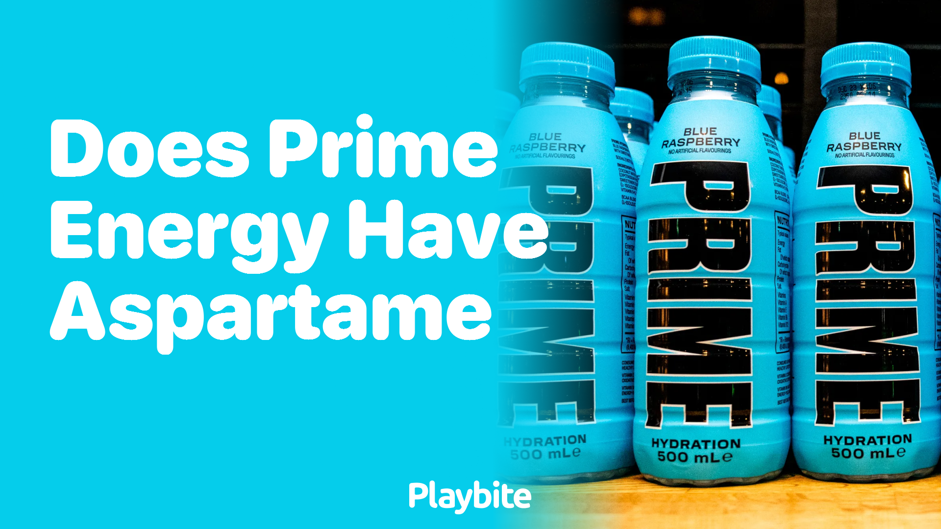 Does PRIME energy contain aspartame?