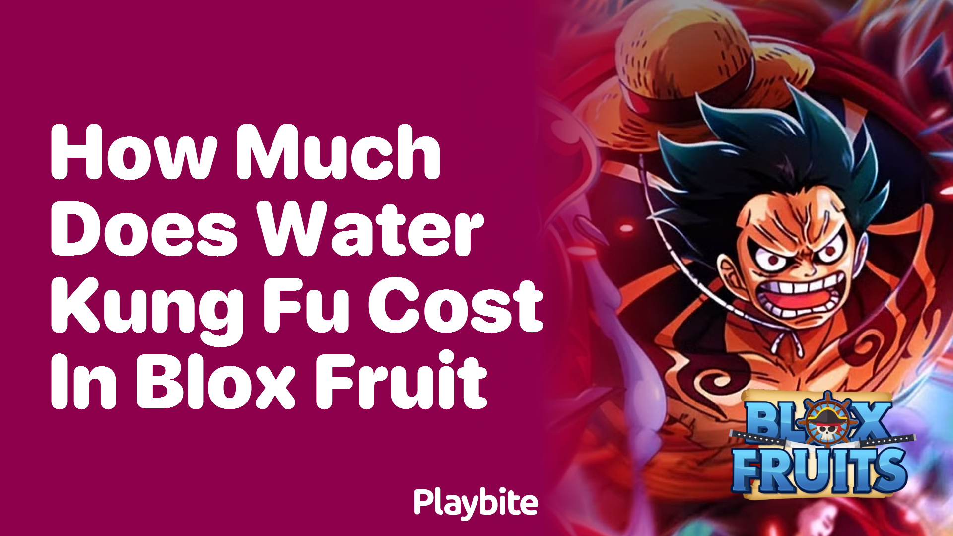 How Much Does Water Kung Fu Cost in Blox Fruit? - Playbite