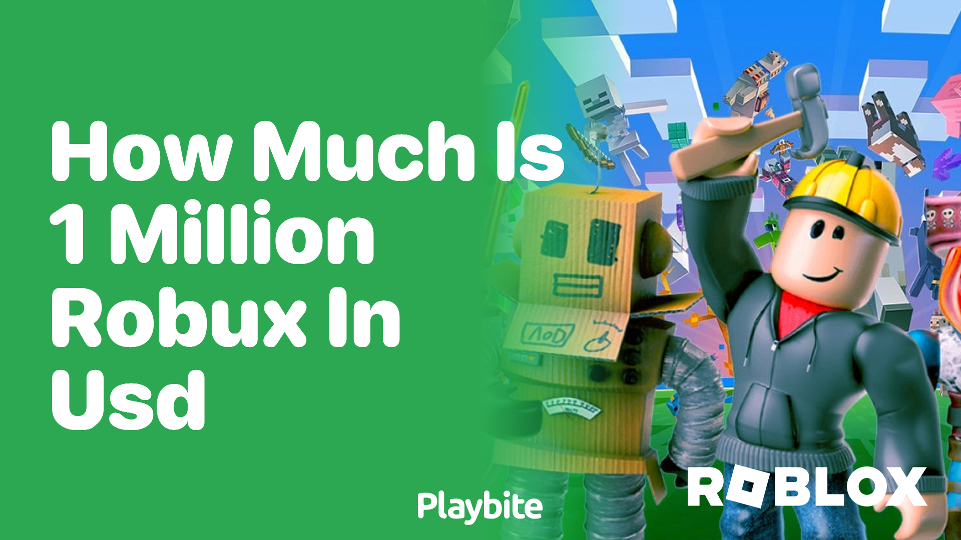 How much is 1 million robux in USD? - Playbite