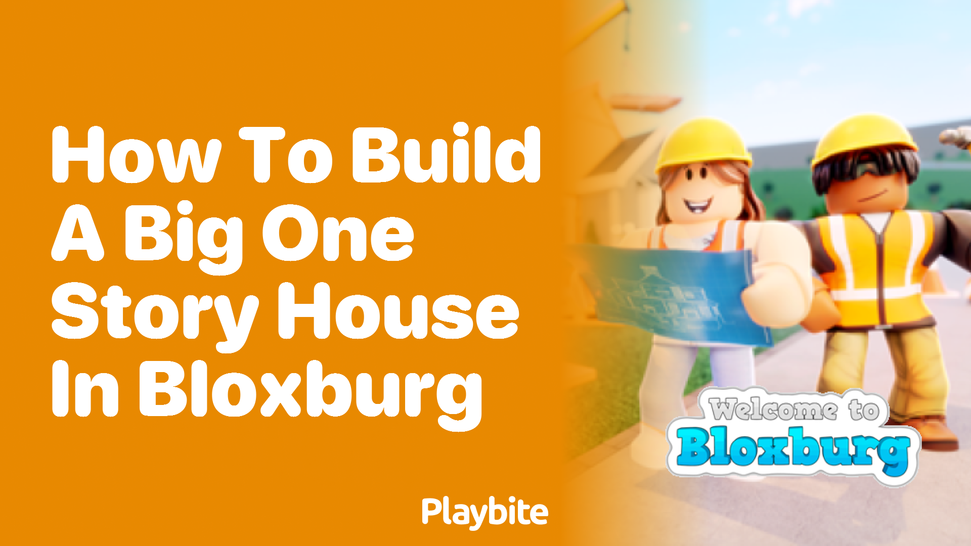 How to Build a Big One-Story House in Bloxburg