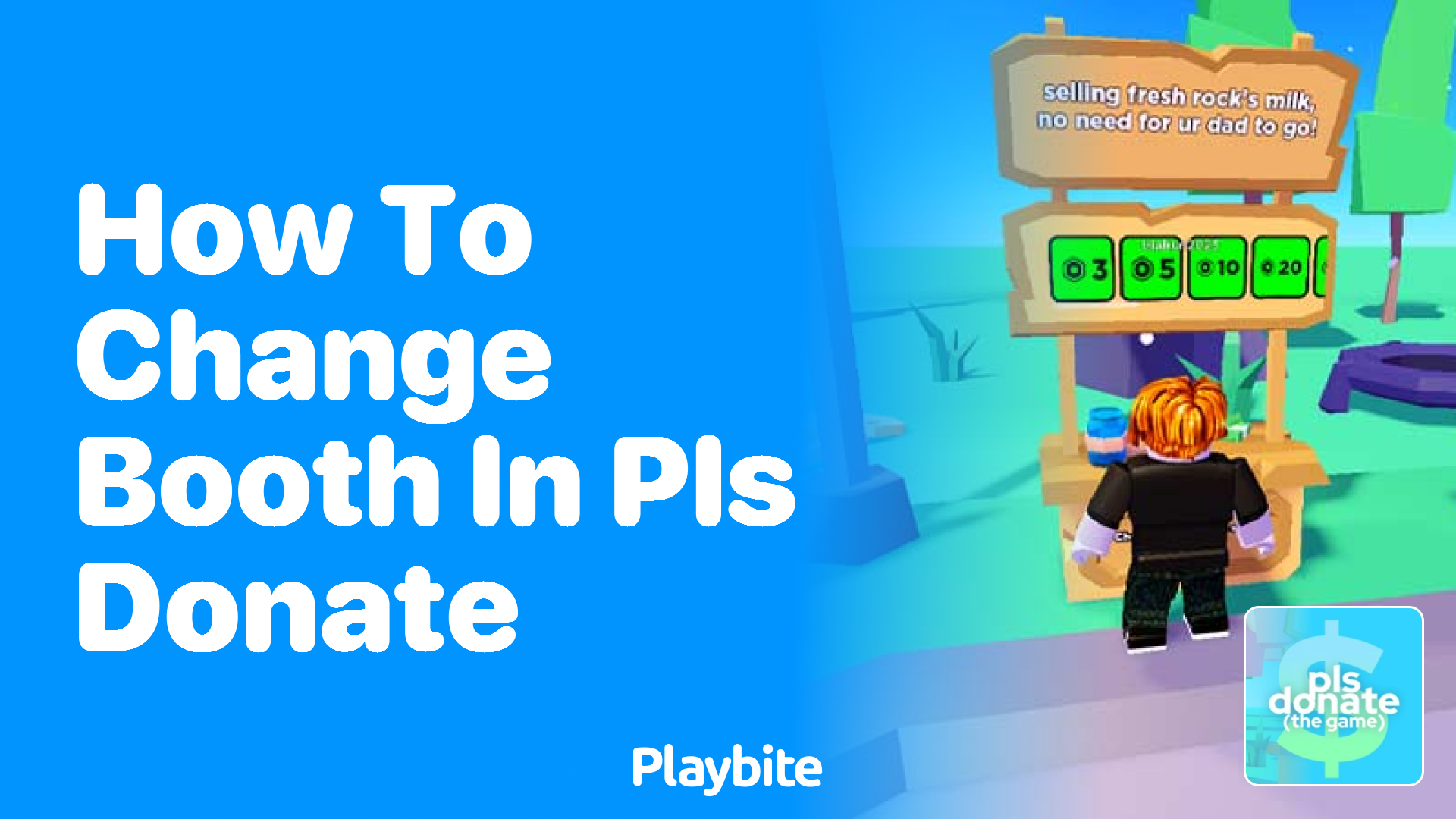 How to Change Your Booth in PLS DONATE on Roblox