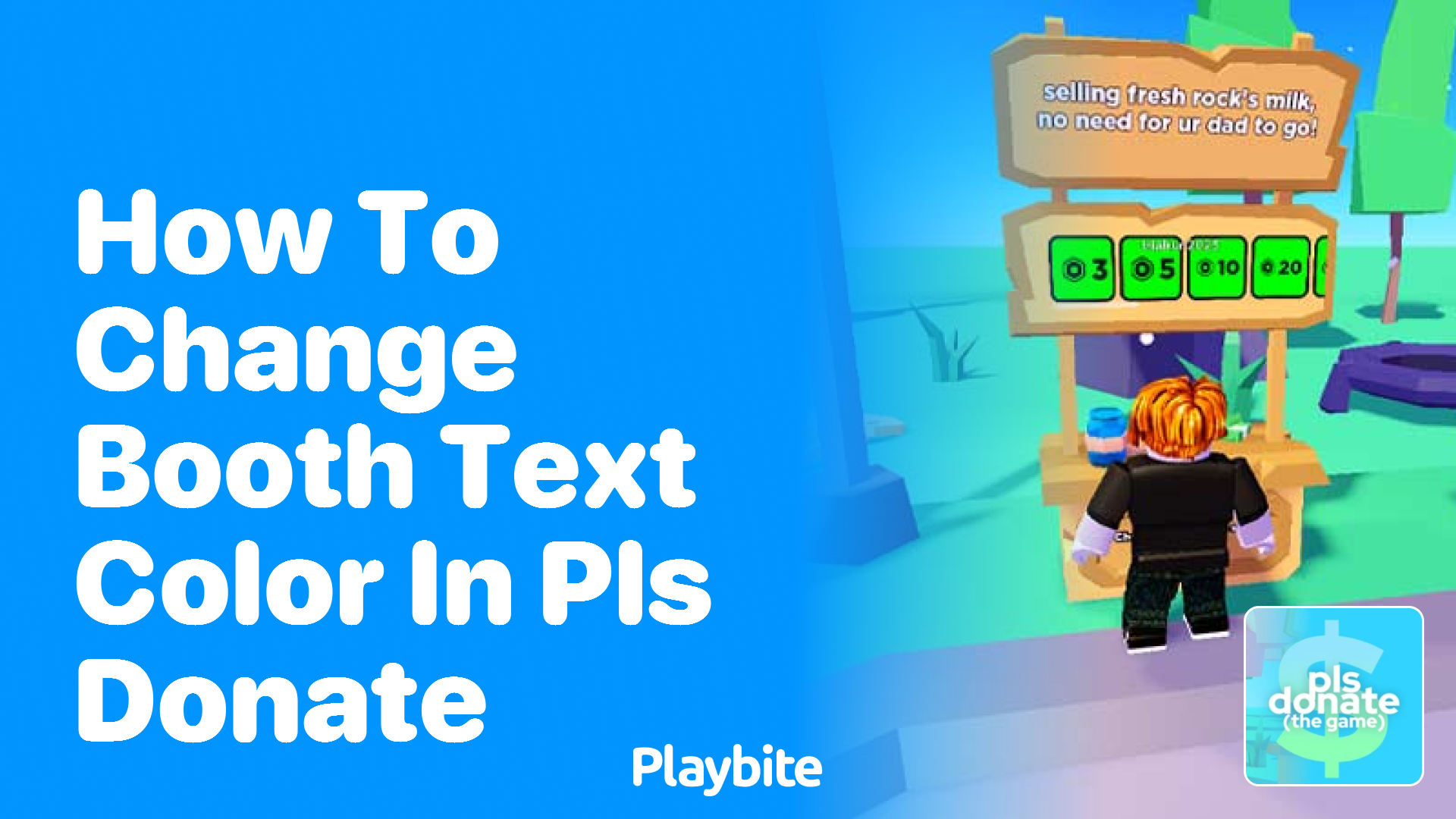 How to Change Booth Text Color in PLS DONATE