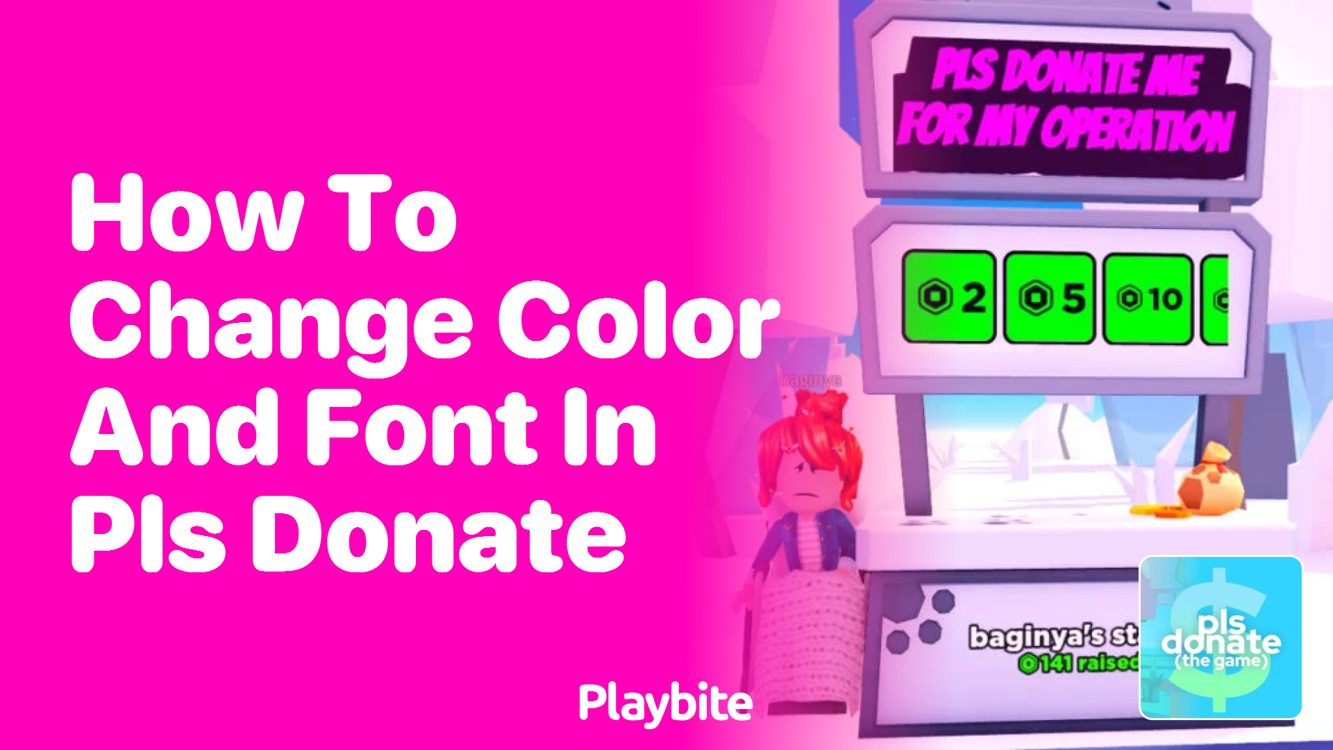 How to Change Color and Font in PLS DONATE