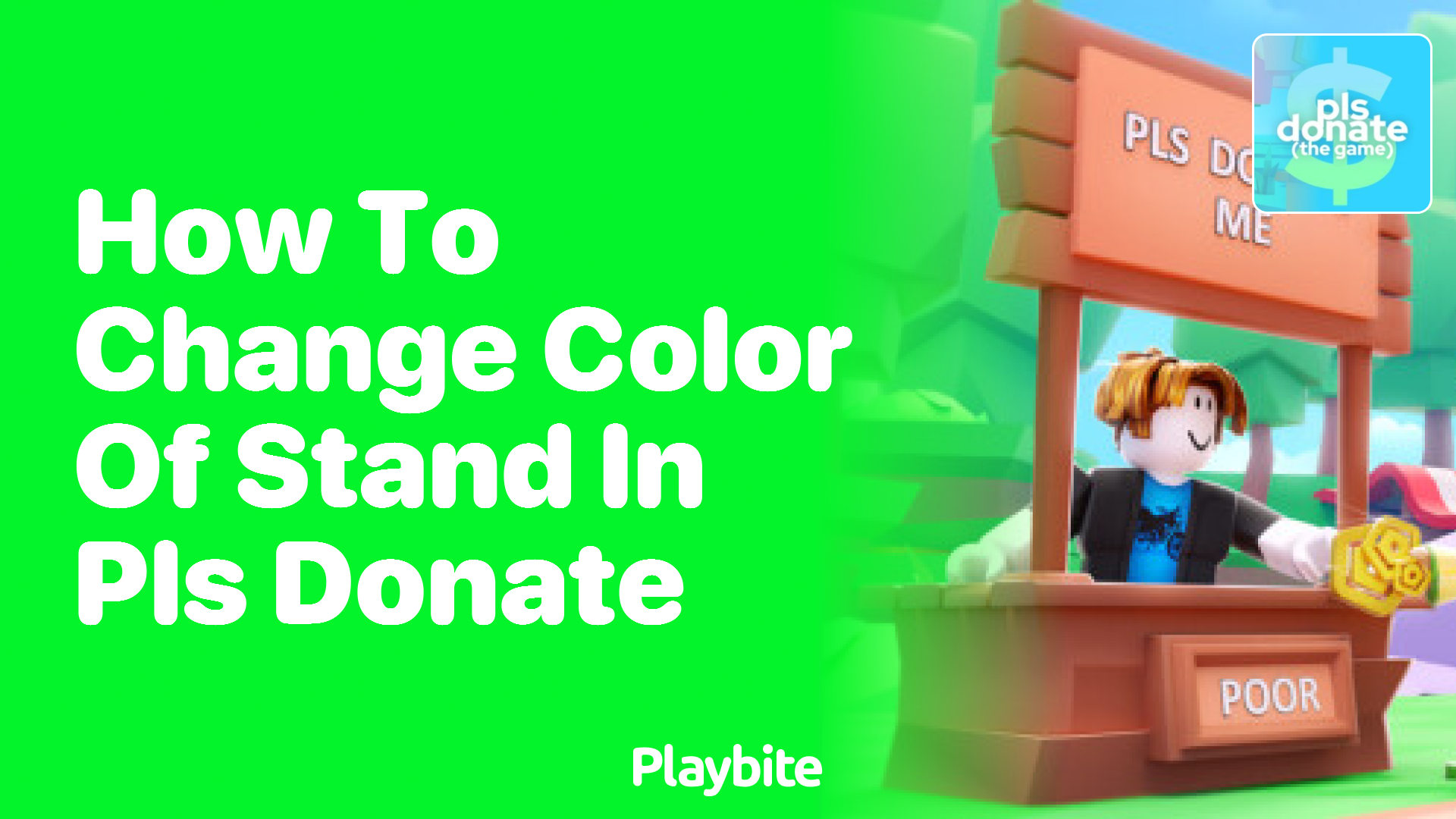 How to Change the Color of Your Stand in PLS DONATE