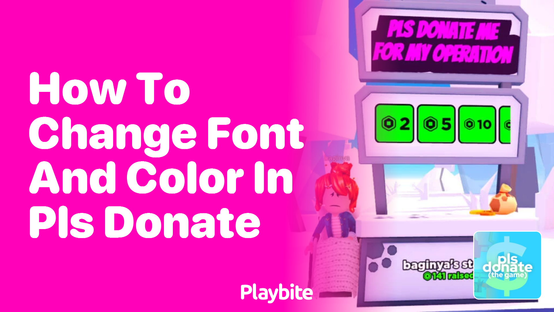 How to Change Font and Color in PLS DONATE