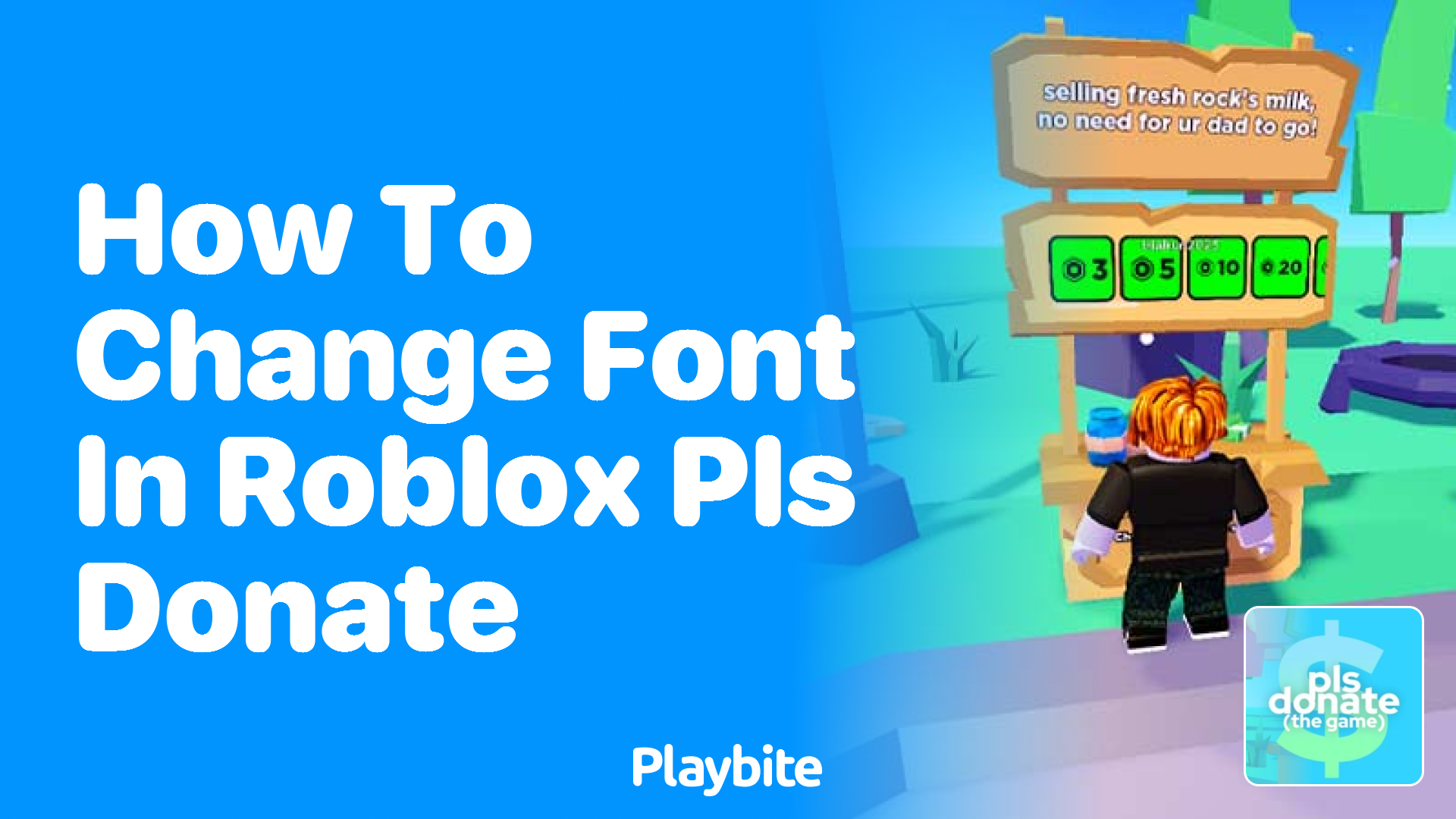 How to Change Font in Roblox PLS DONATE