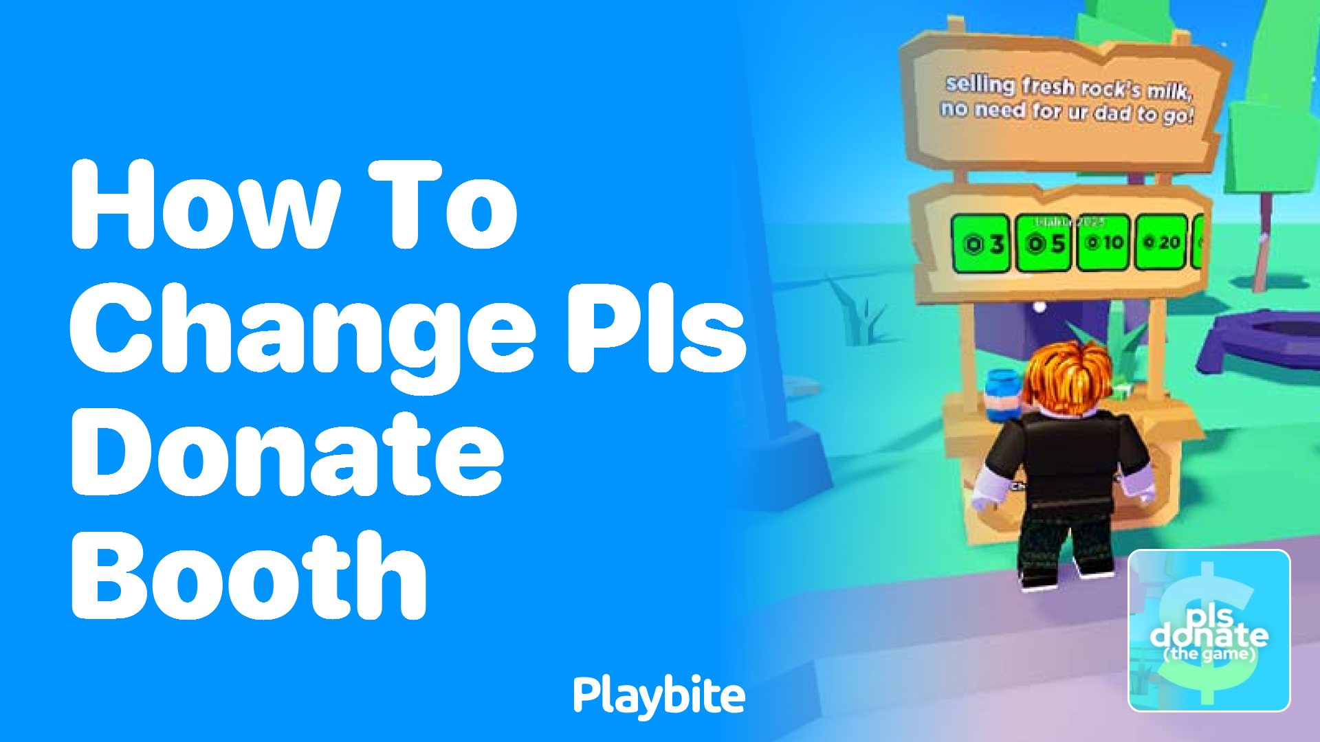 How to Change Your PLS DONATE Booth in Roblox