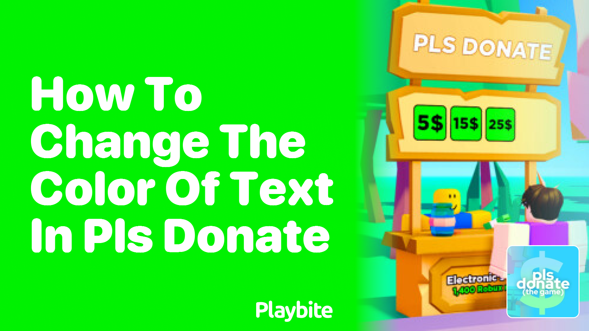 How to Change the Color of Text in PLS DONATE