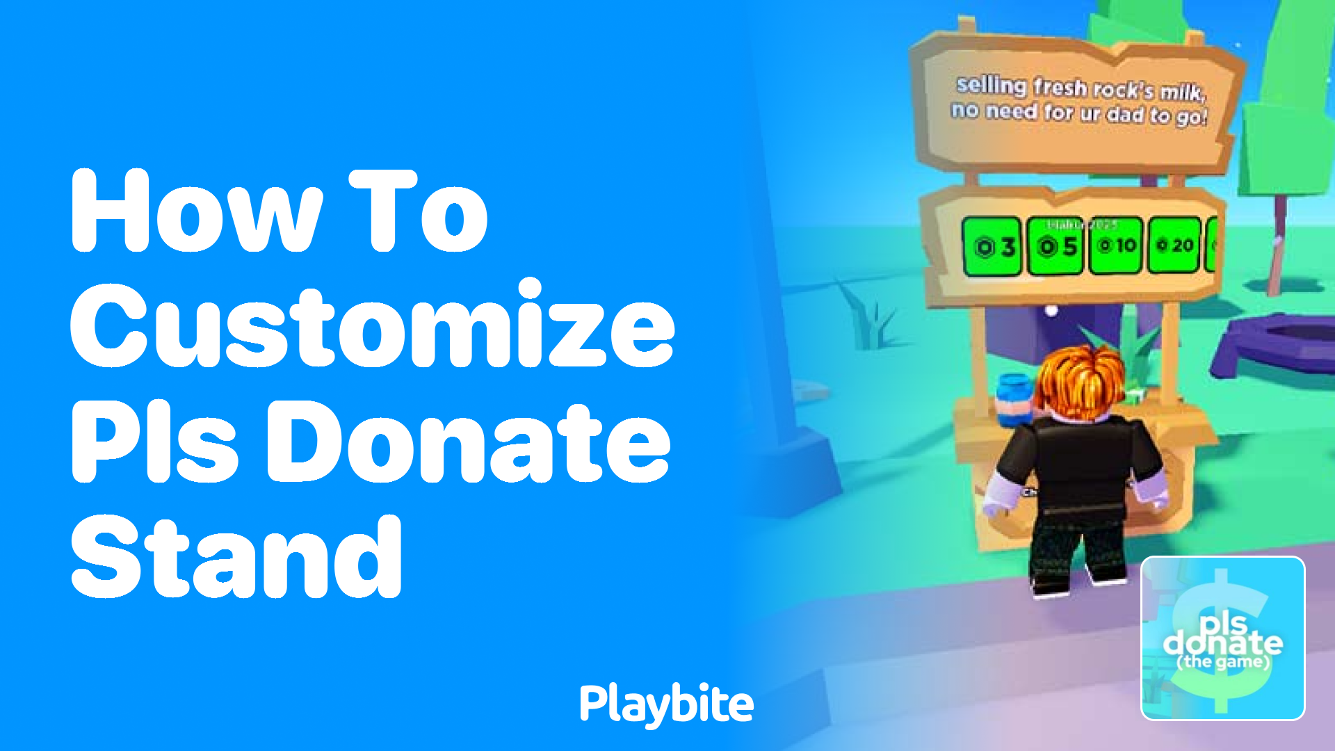 How to Customize Your PLS DONATE Stand on Roblox - Playbite