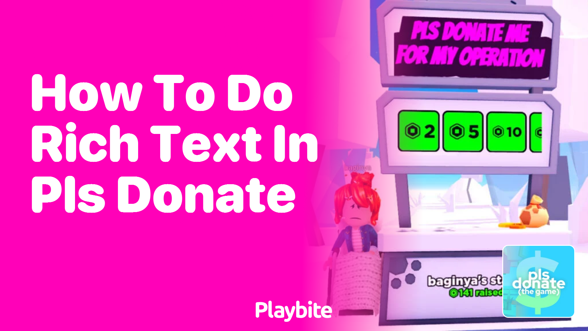 How to Do Rich Text in PLS DONATE