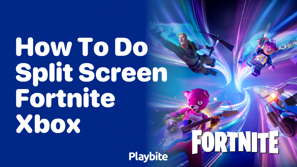 can you do split screen fortnite on xbox 1