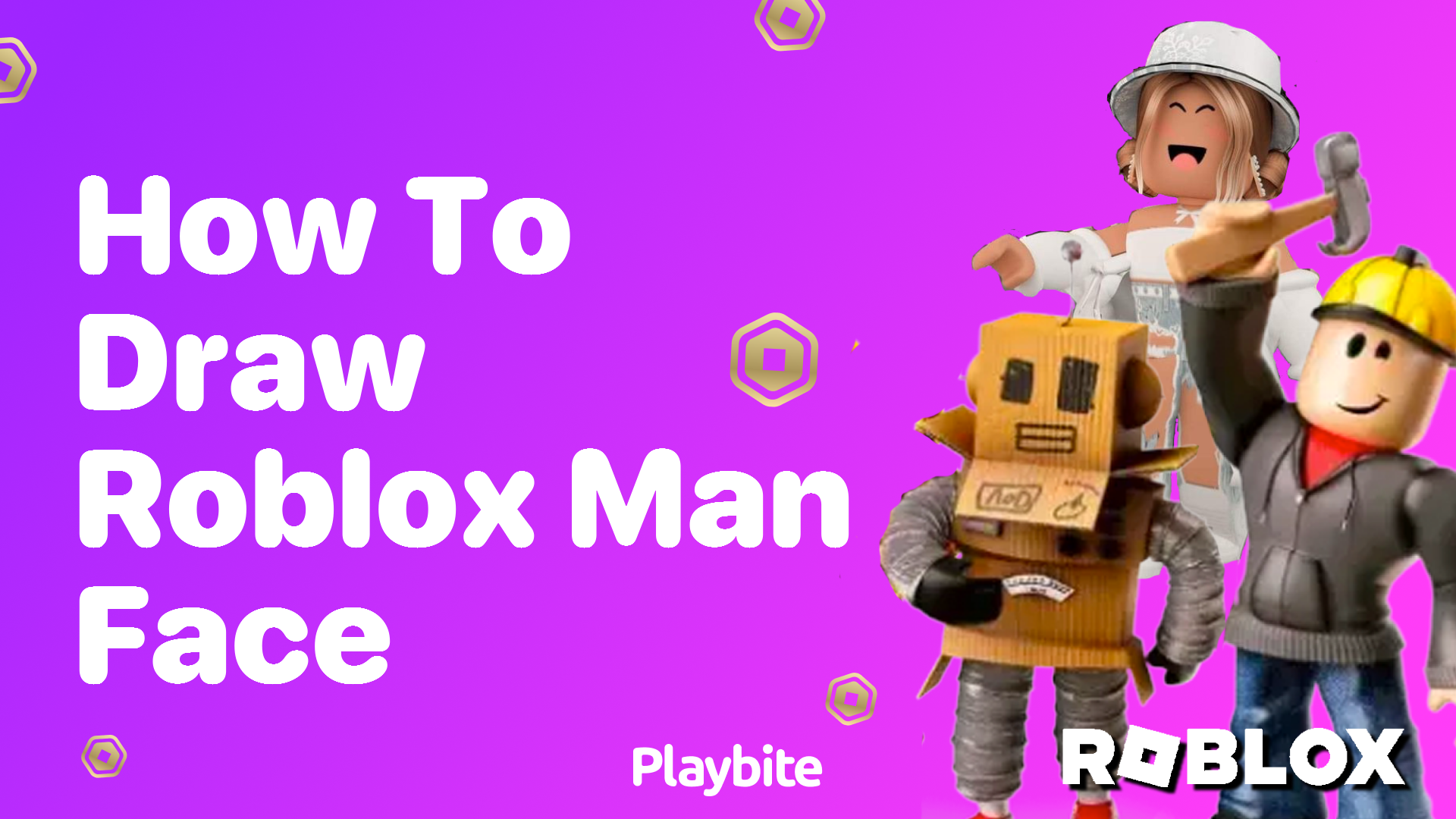 How to Draw the Roblox Man Face