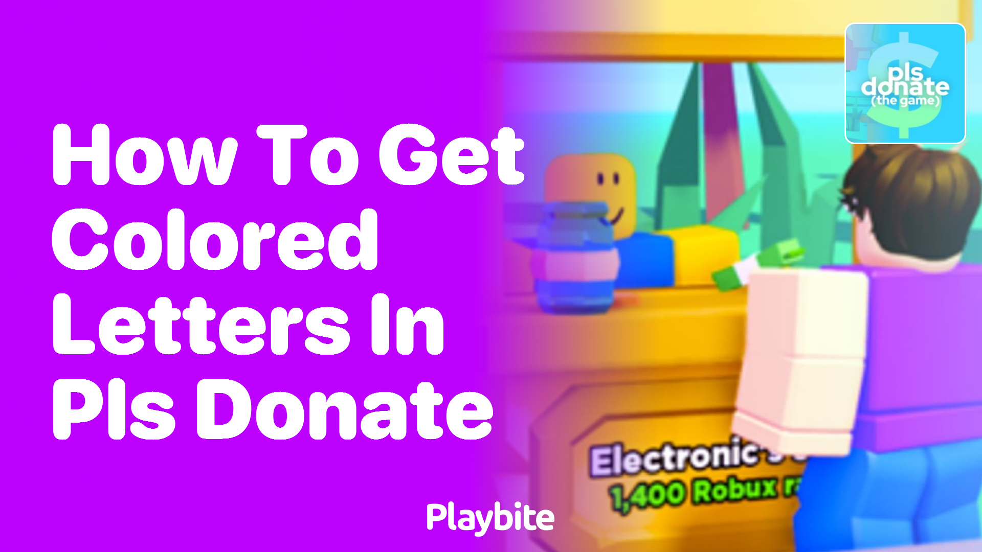 How to Get Colored Letters in PLS DONATE