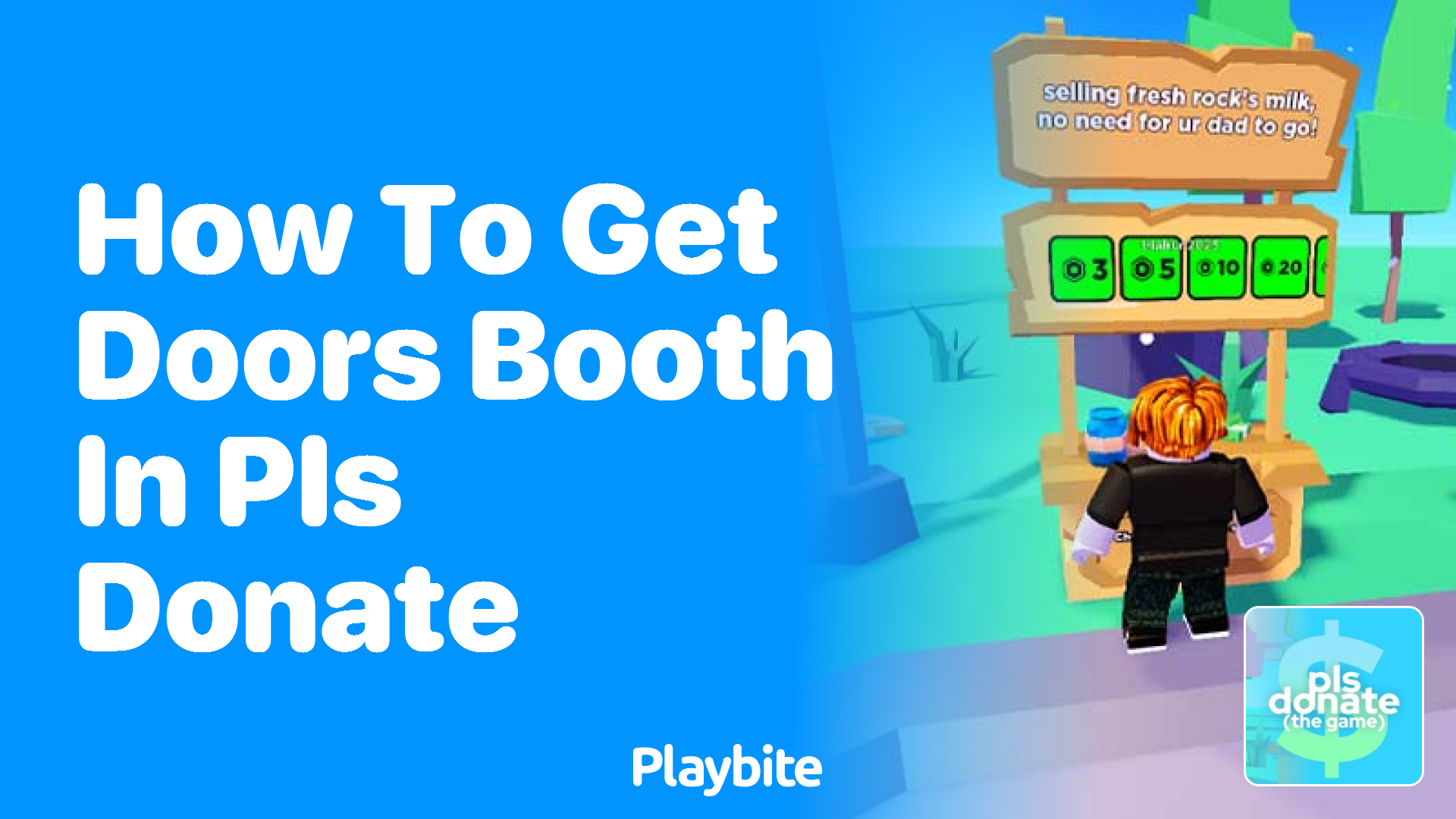 How To Get A Doors Booth In Pls Donate Playbite