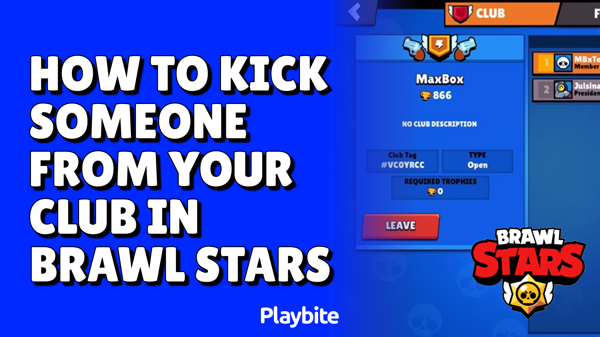 How to Kick Someone from Your Club in Brawl Stars