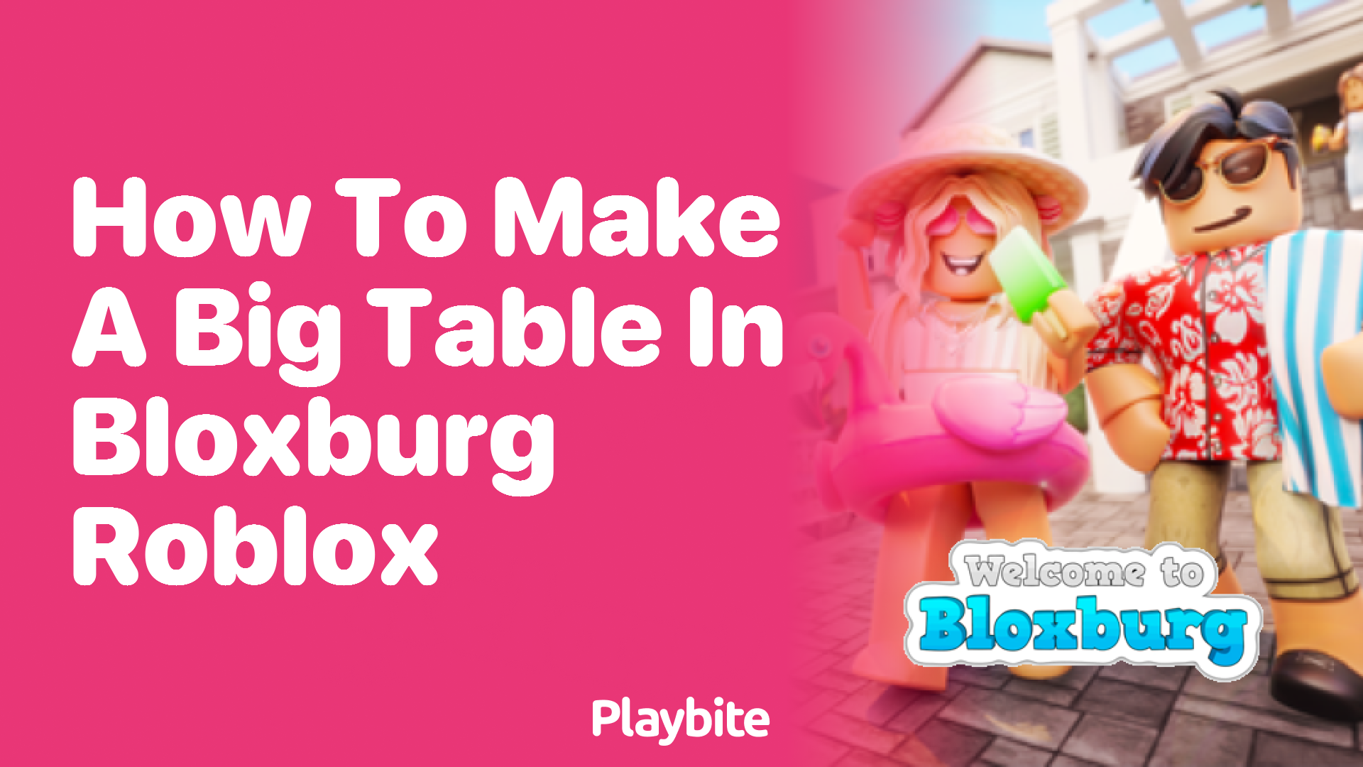 How to Make a Big Table in Bloxburg Roblox