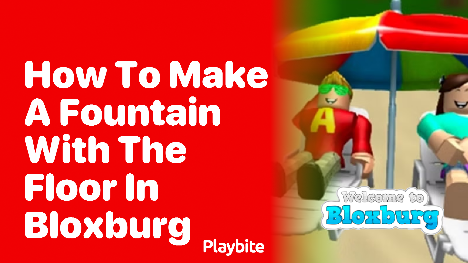 How to Make a Fountain with the Floor in Bloxburg