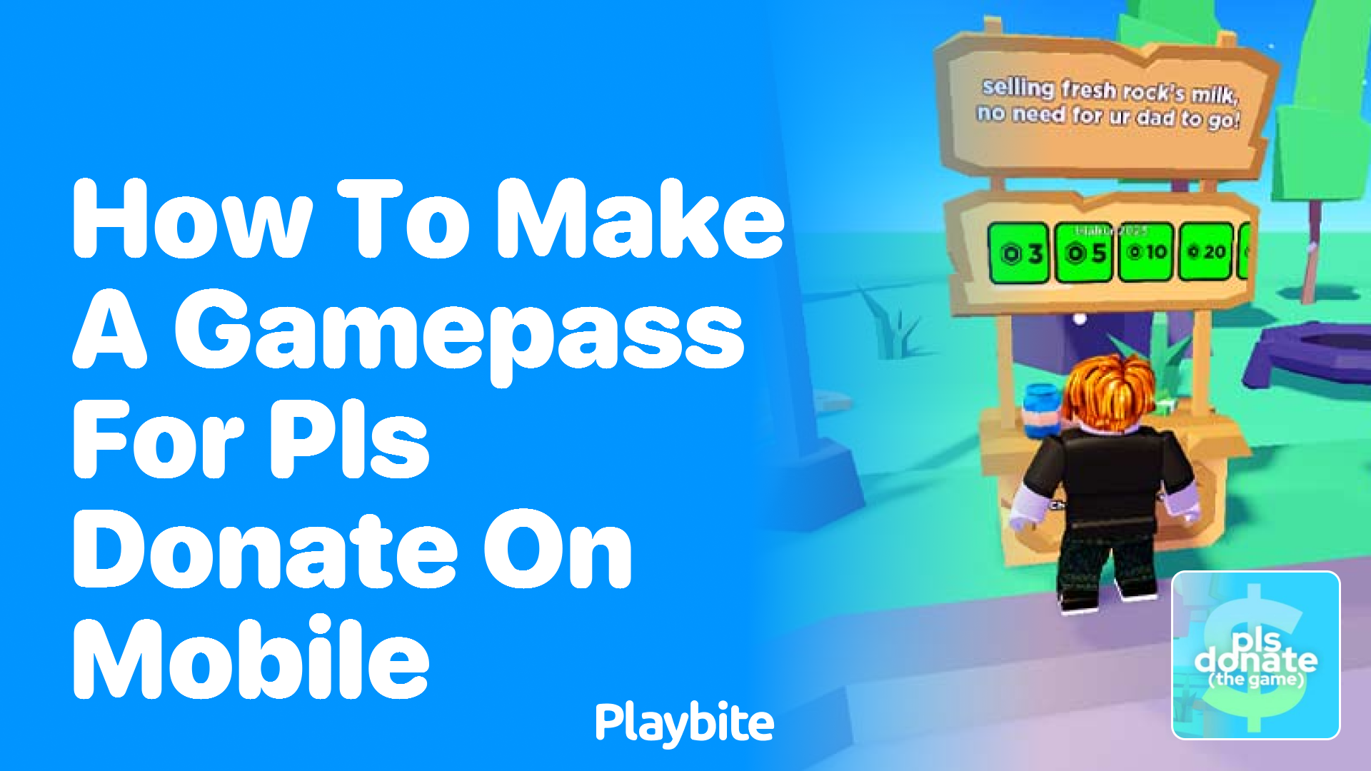 How to Make a Gamepass for PLS DONATE on Mobile - Playbite