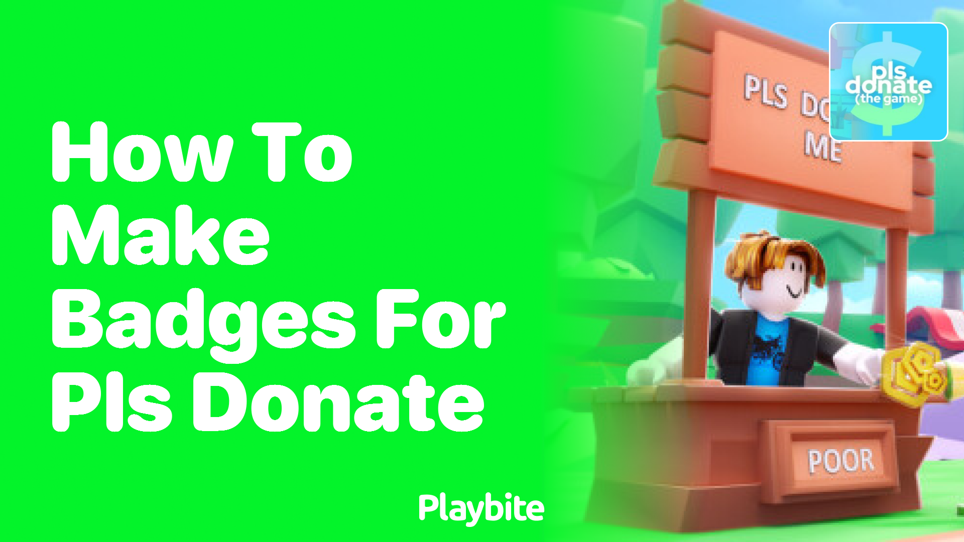 How to Make Badges for PLS DONATE in Roblox