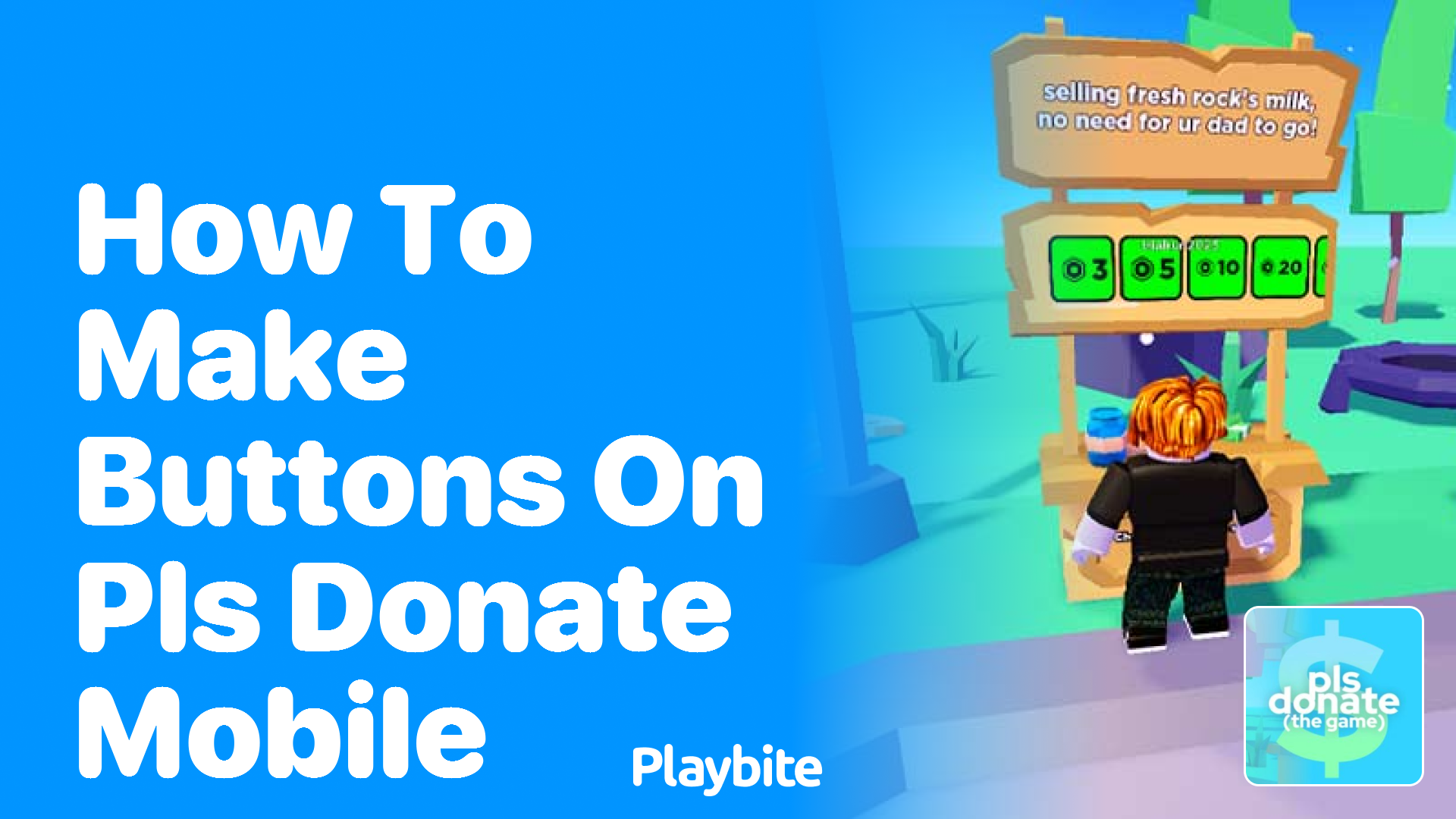 How to Make Buttons on PLS DONATE Mobile