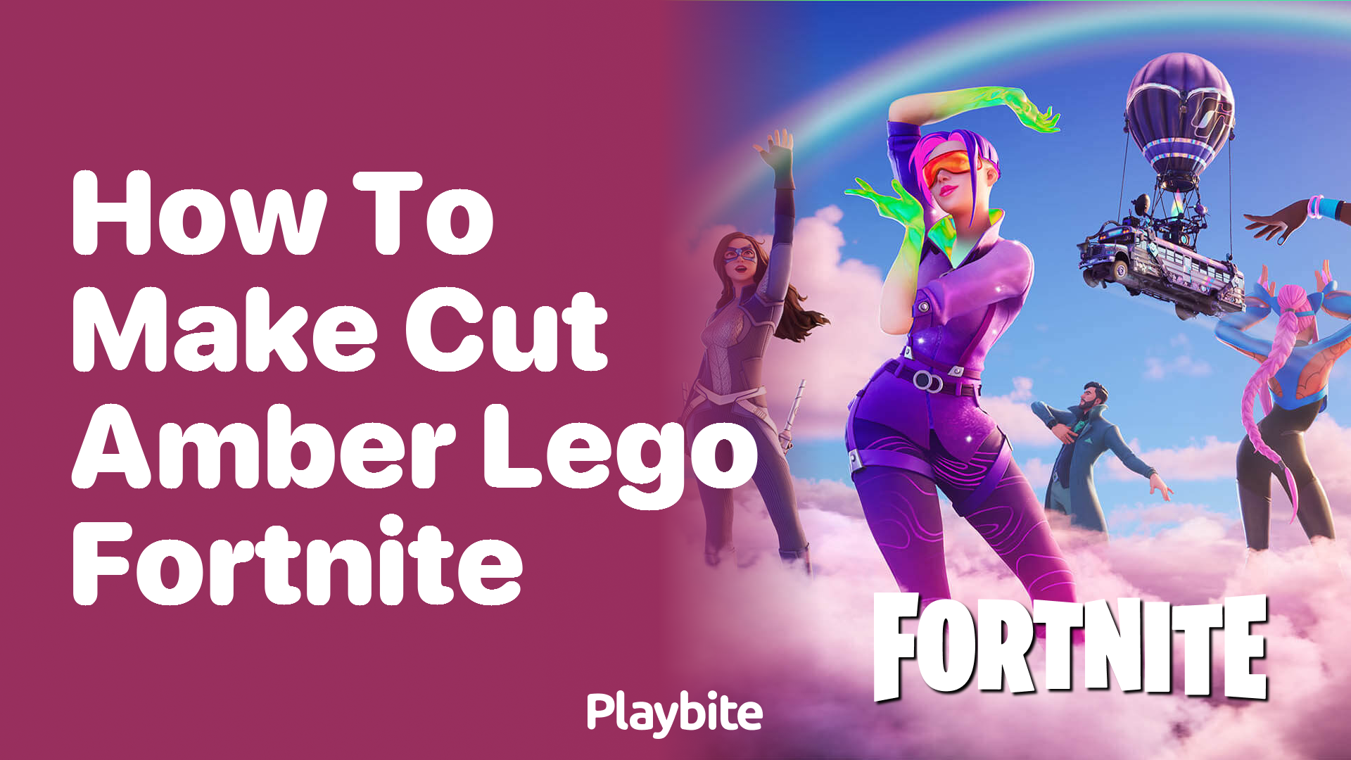 How to Make Cut Amber Lego for Fortnite