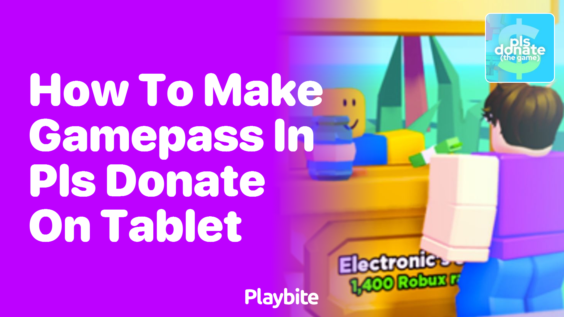 How to Make a Gamepass in PLS DONATE on Your Tablet