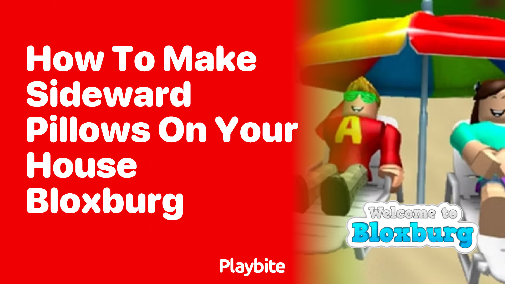 How to Make Sideward Pillows on Your House in Bloxburg