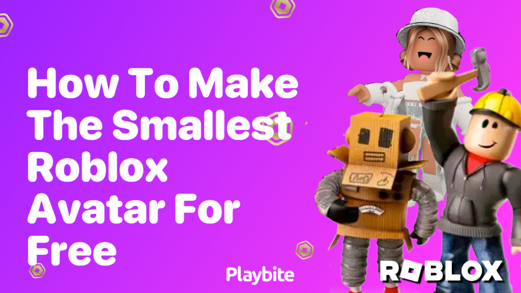 How To Make The Smallest Roblox Avatar For Free - Playbite