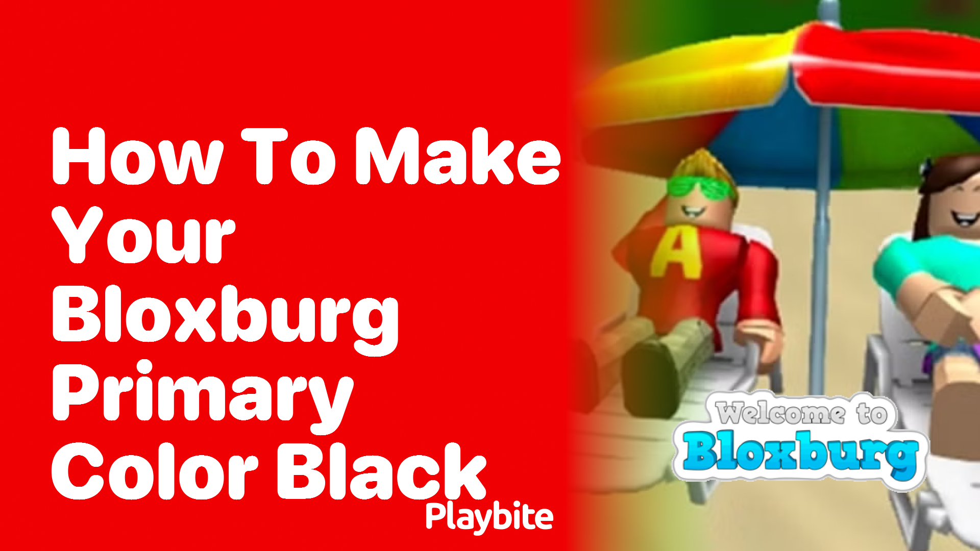 How to Make Your Bloxburg Primary Color Black