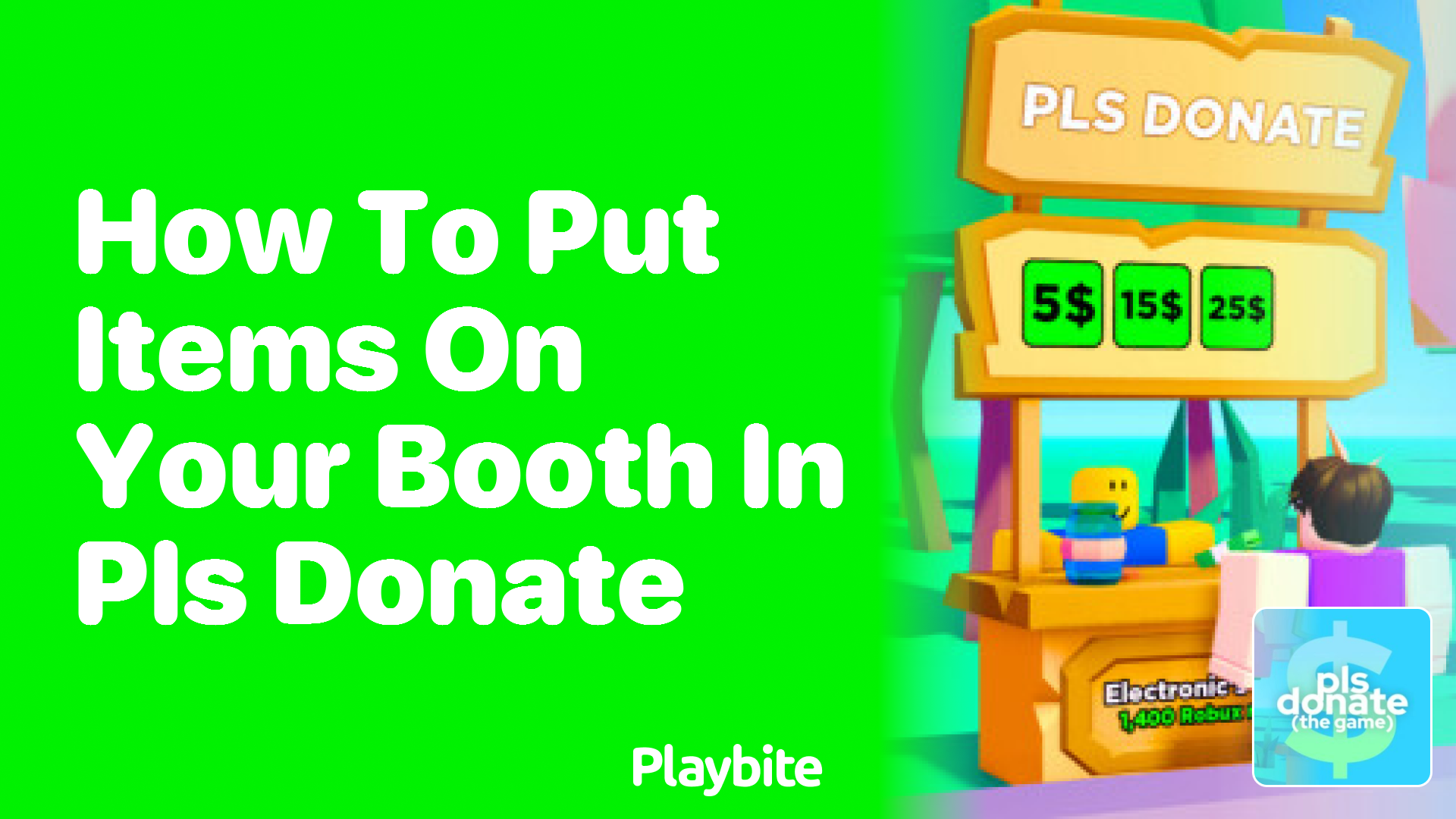 How to Put Items on Your Booth in PLS DONATE