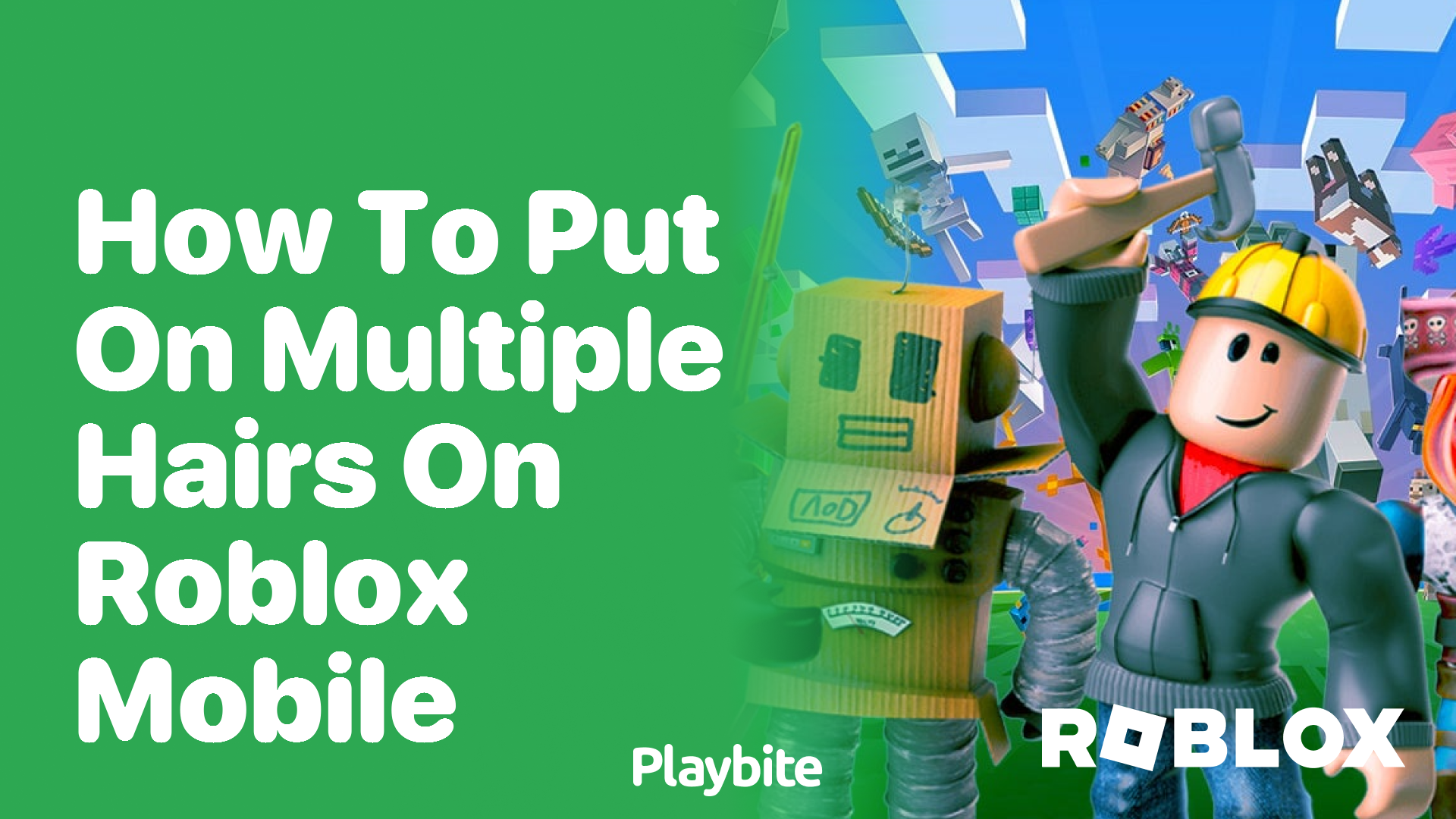 How to put on multiple hairs on Roblox mobile