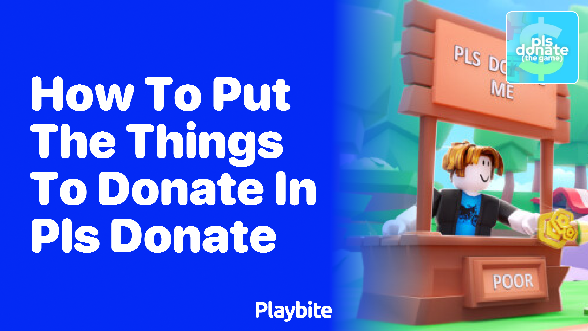 How to Put Things to Donate in PLS DONATE on Roblox