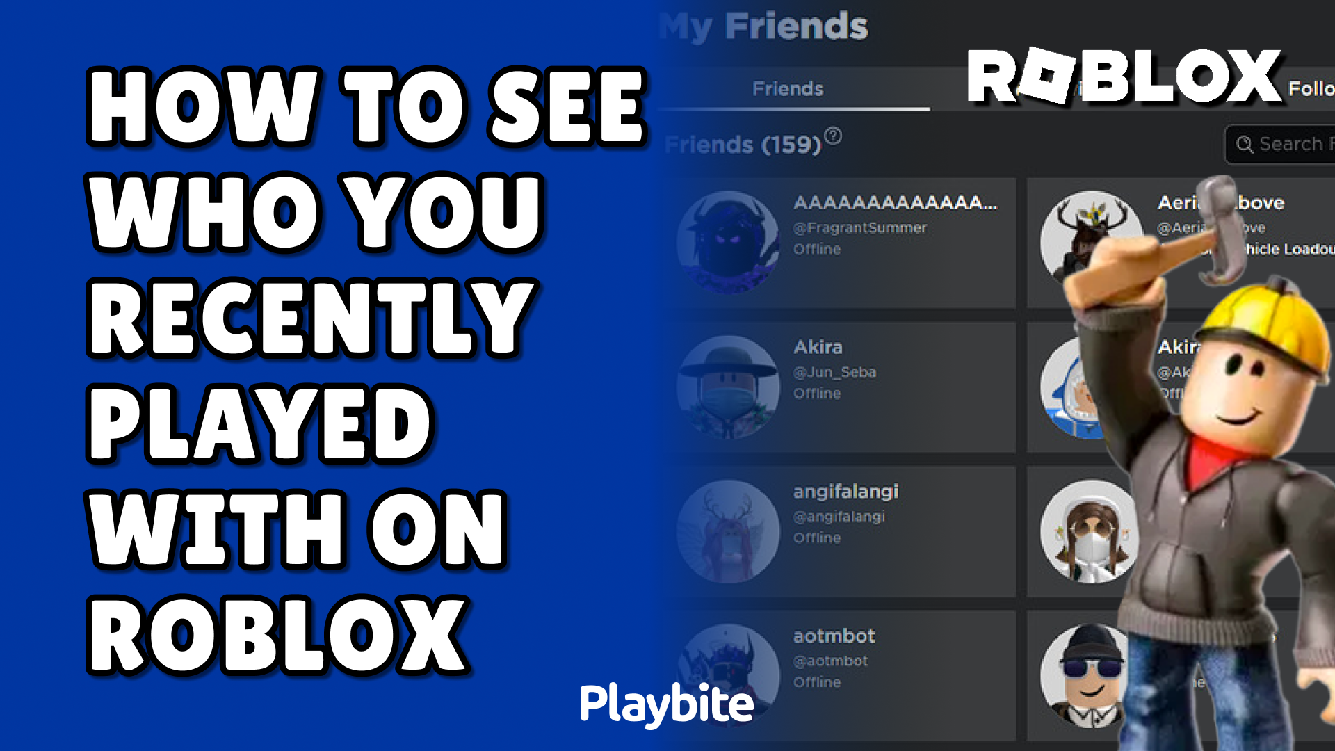 How to See Who You Recently Played with on Roblox