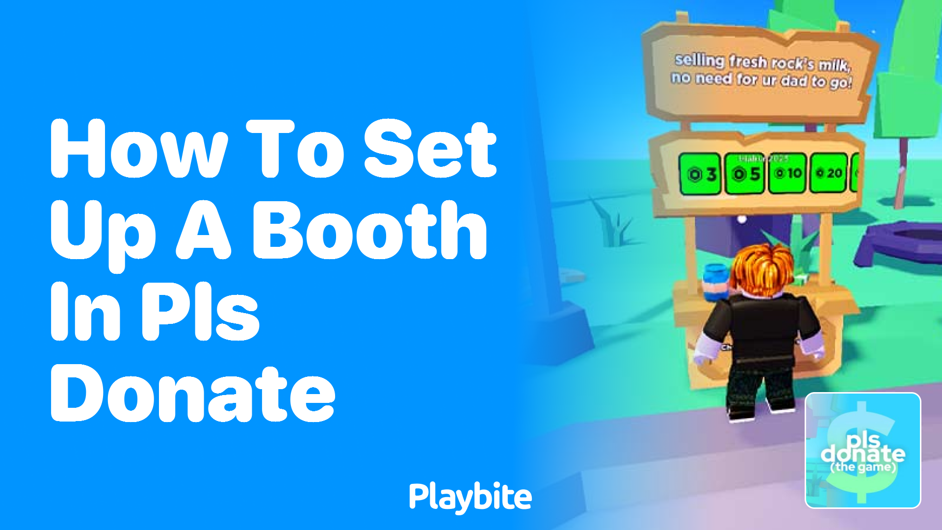 How to Set Up a Booth in PLS DONATE on Roblox