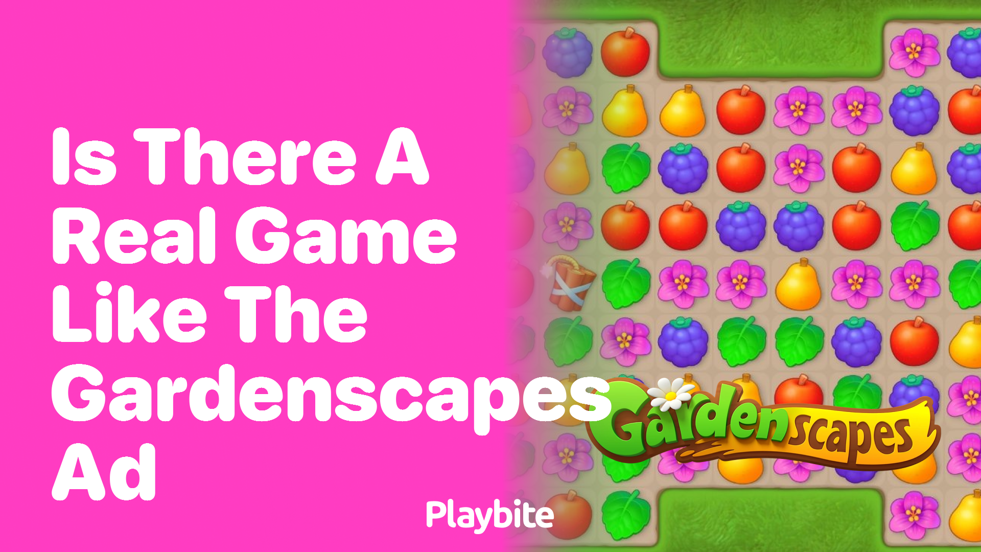 Is There a Real Game Like the Gardenscapes Ad?