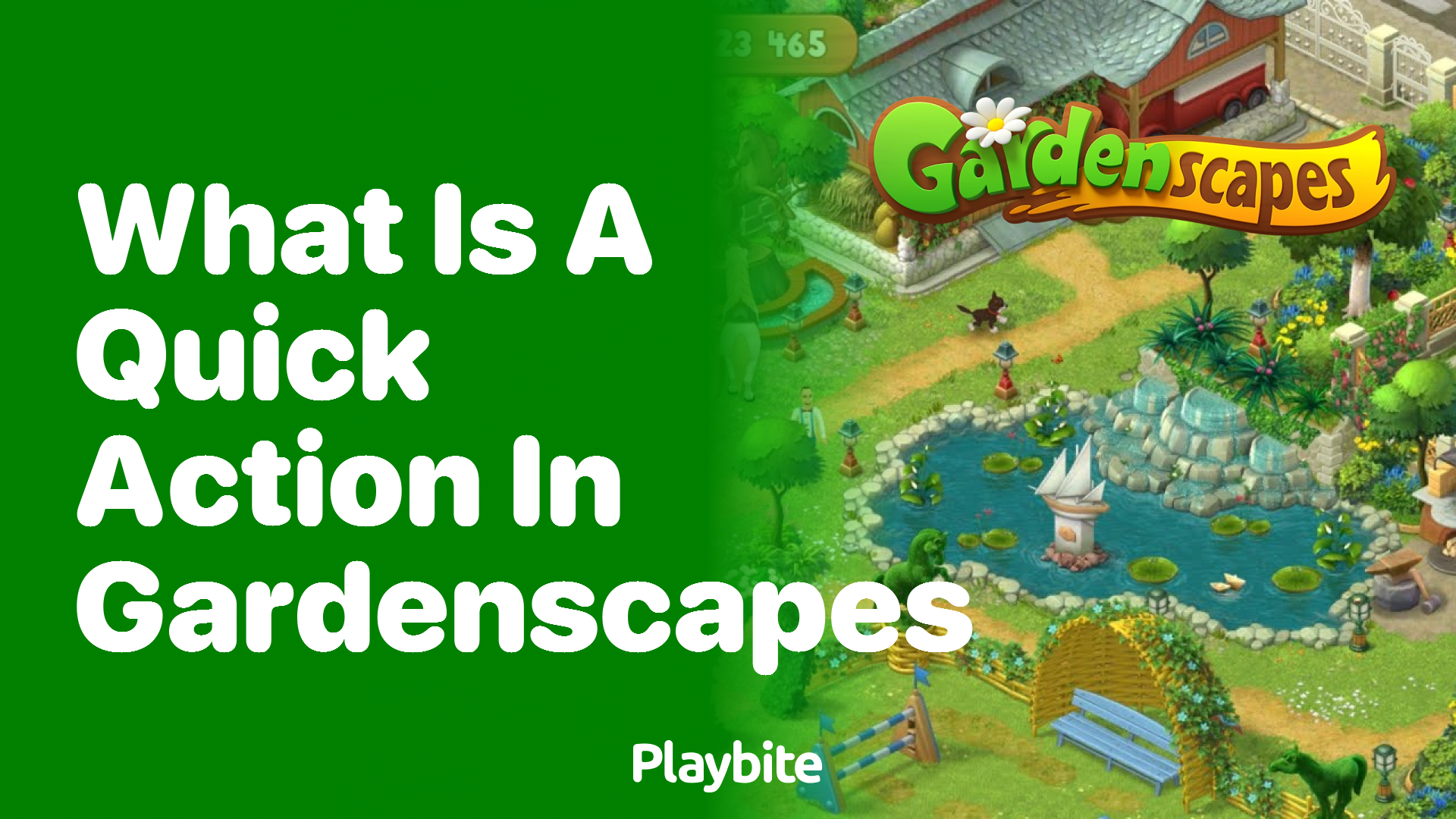 What is a Quick Action in Gardenscapes?