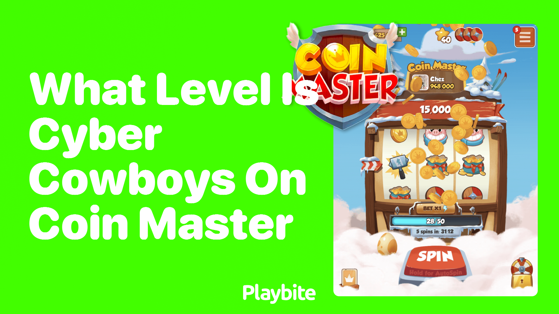 What Level is Cyber Cowboys in Coin Master?