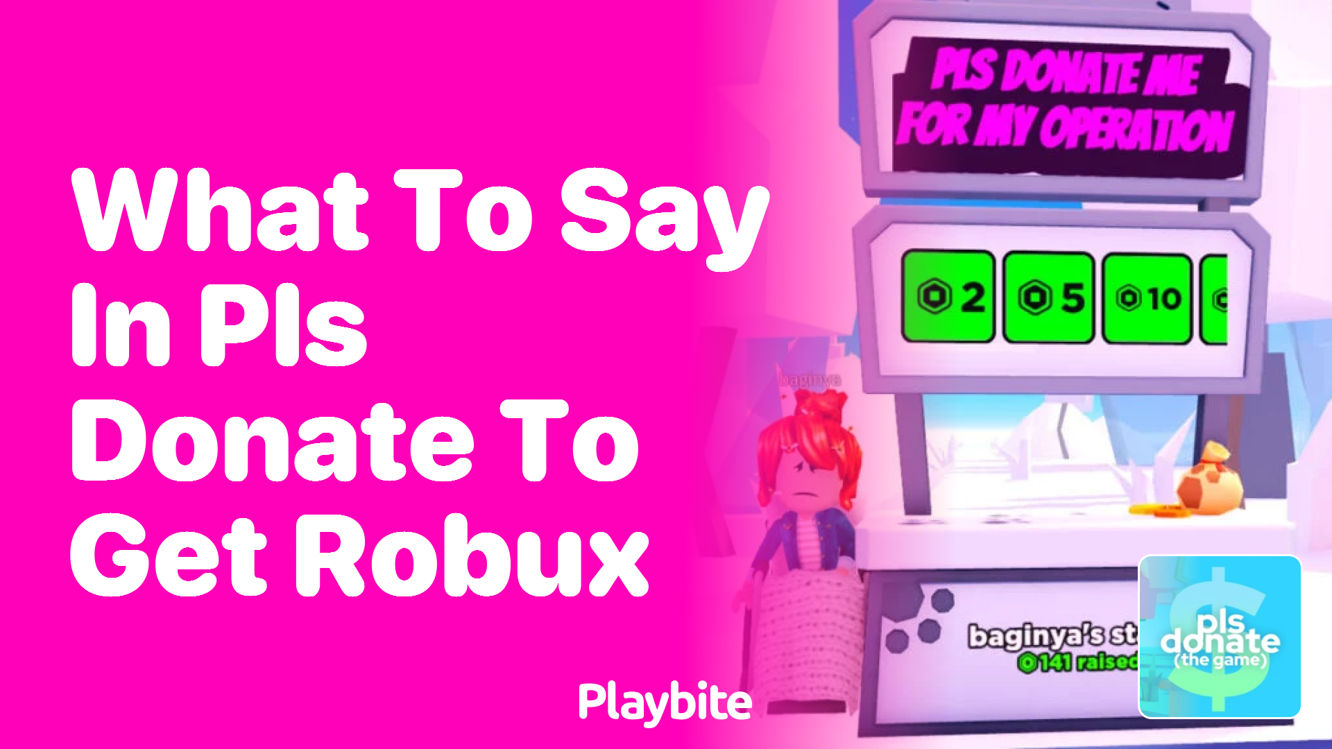 What to Say in PLS DONATE to Get Robux