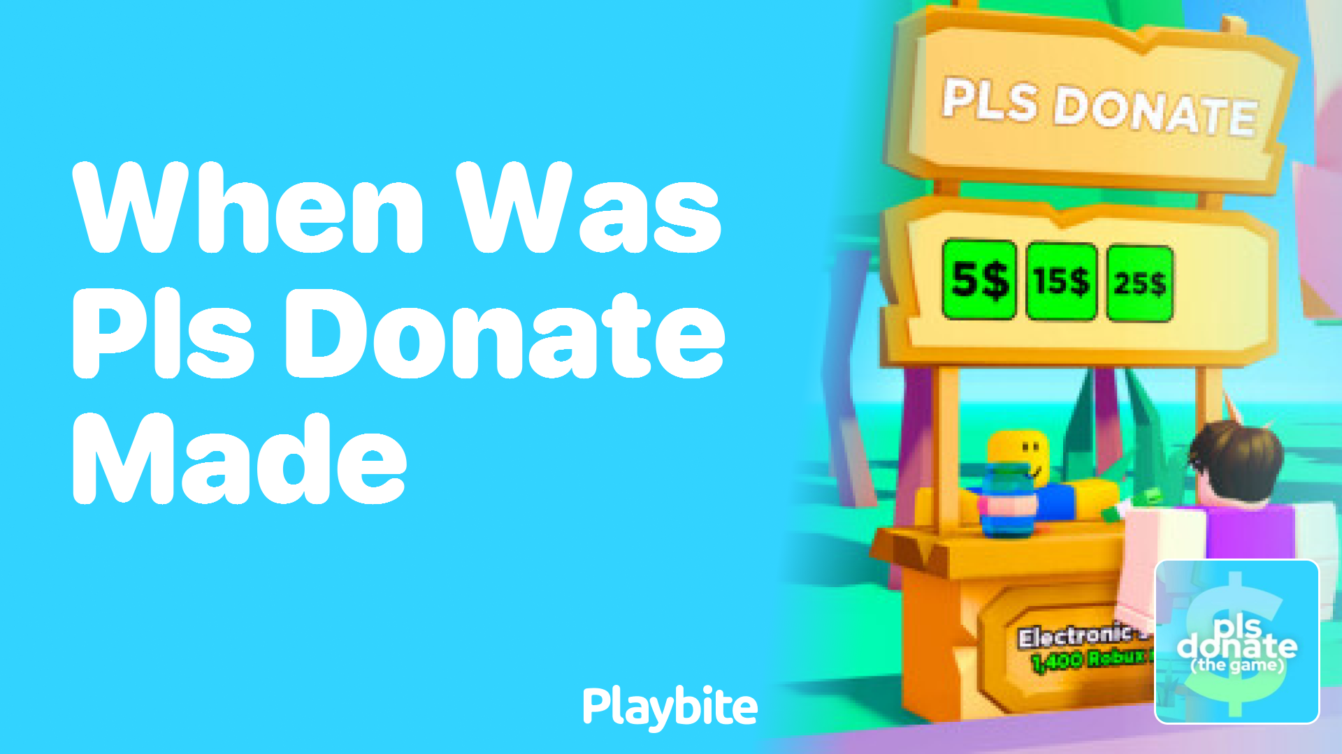 When was PLS DONATE Created on Roblox?