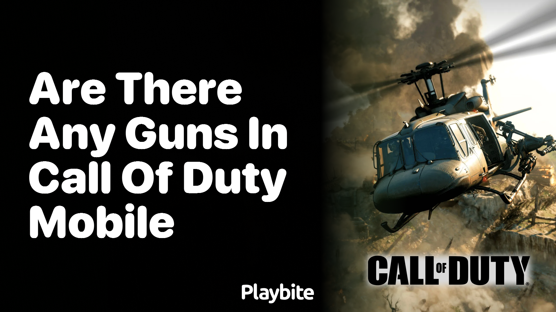 Are There Any Guns in Call of Duty Mobile?