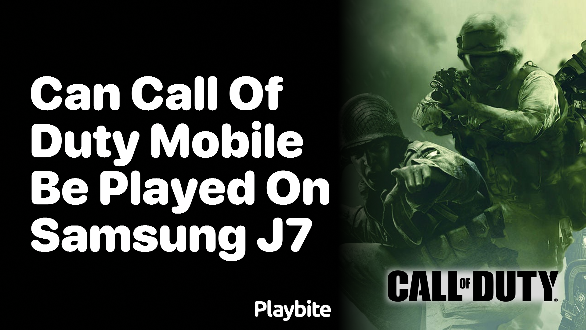 Can Call of Duty Mobile Be Played on Samsung J7?