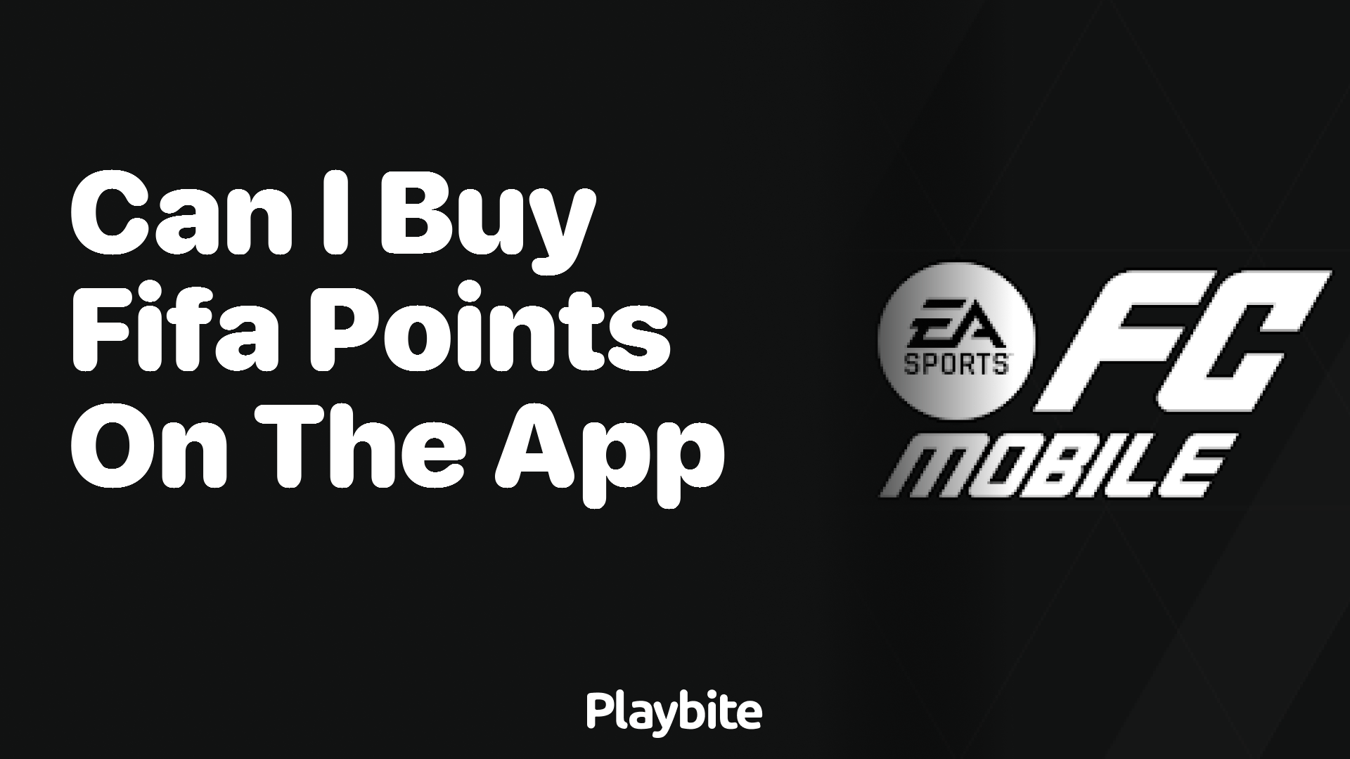 Can I Buy FIFA Points on the EA Sports FC Mobile App?