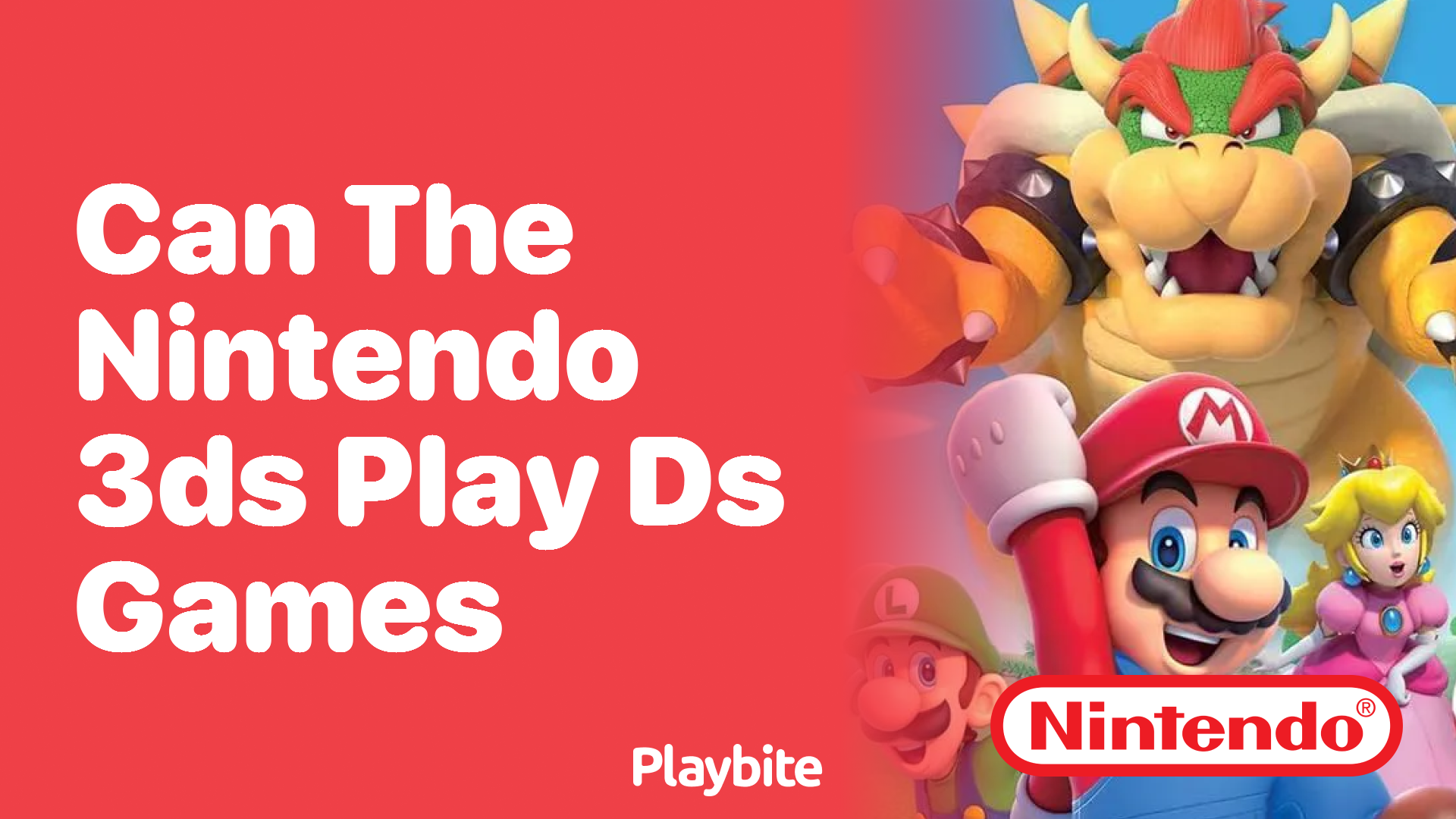 Can the Nintendo 3DS Play DS Games?