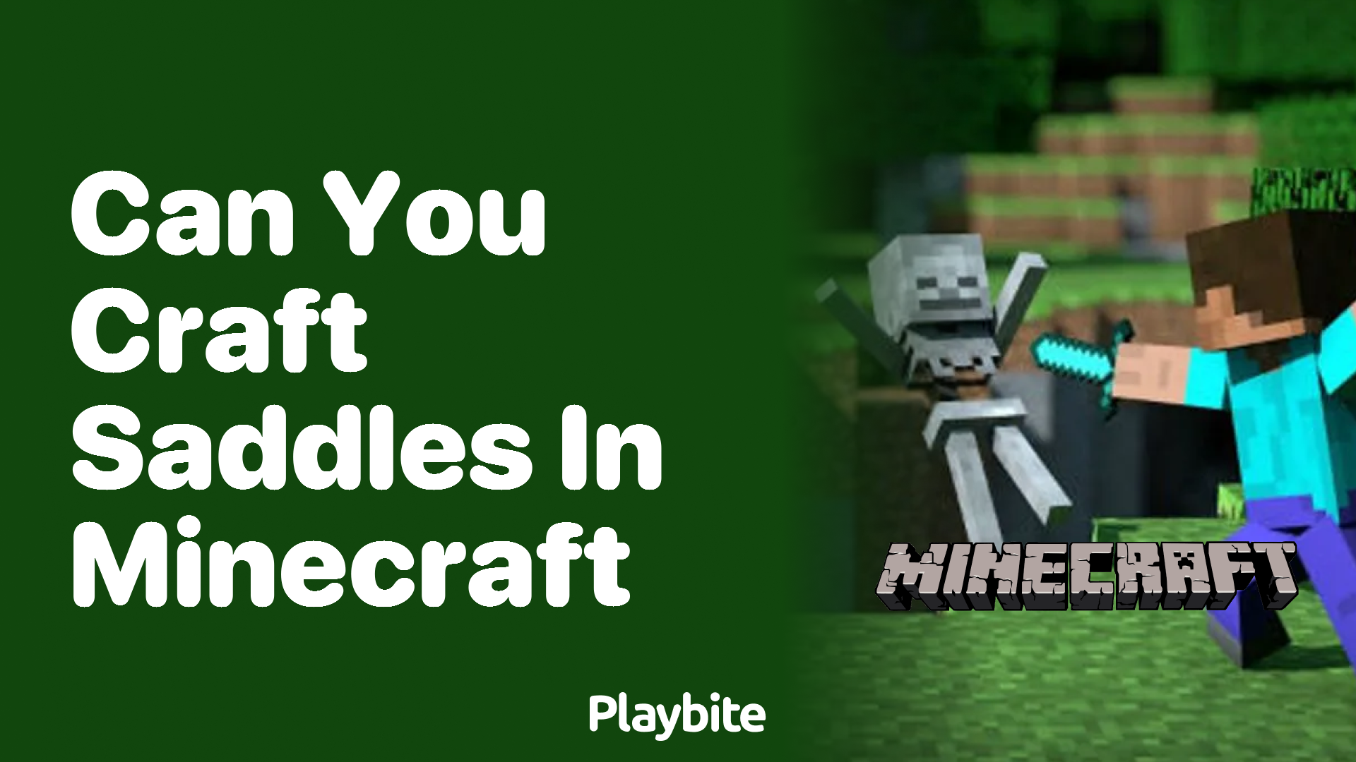 Can You Craft Saddles in Minecraft?